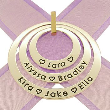 STERLING SILVER 25mm 35mm & 45mm TRILOGY CIRCLE OF LIFE PERSONALISED NAME PENDANT 25mm-35mm-45mm-ss-FBail-9y
