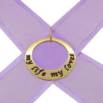 9CT GOLD 25mm CIRCLE OF LIFE PERSONALISED NAME PENDANT -25mm-9Y