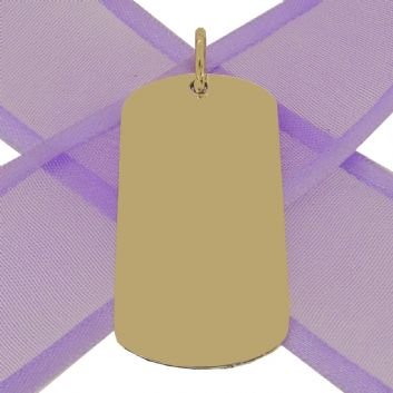 9CT GOLD MENS and UNISEX 20mm x 39mm LARGE DOG TAG PERSONALISED NAME DESIGN -DT-20mm x 39mm-9Y