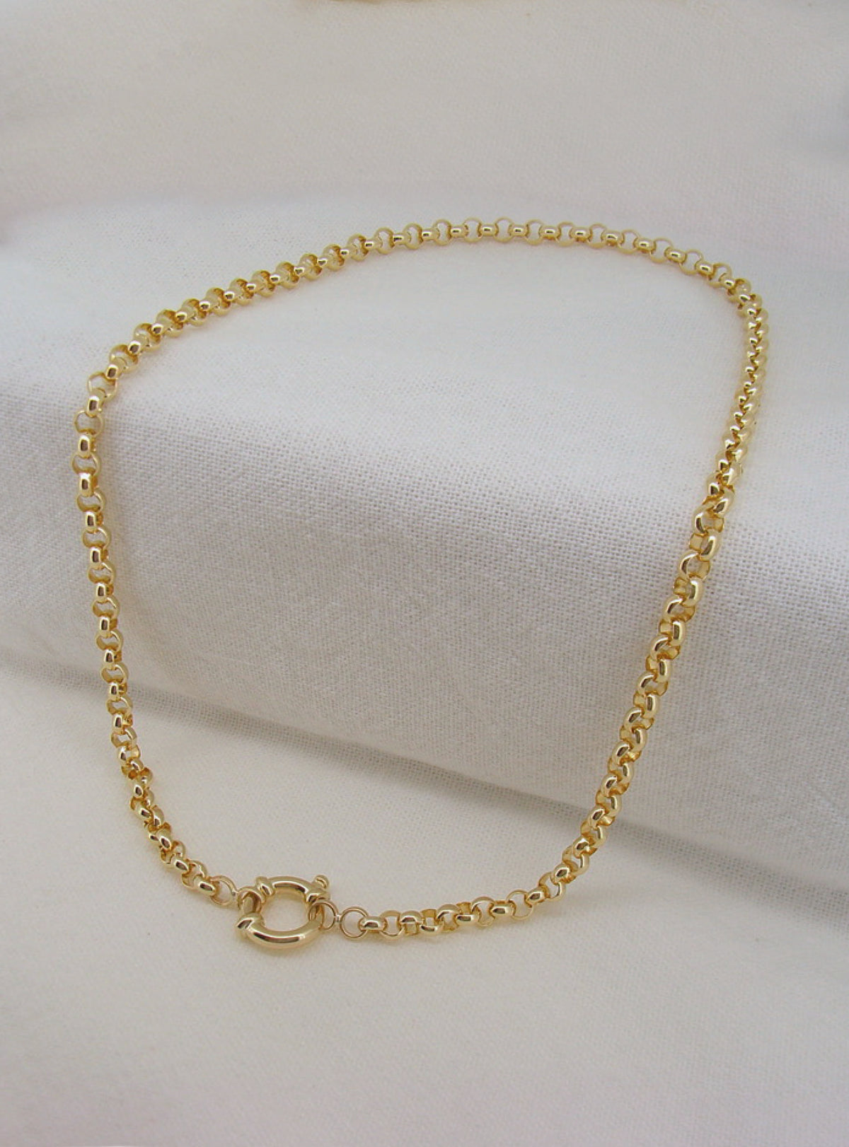 Solid 9ct Gold 4.5mm Round Belcher Chain Necklace