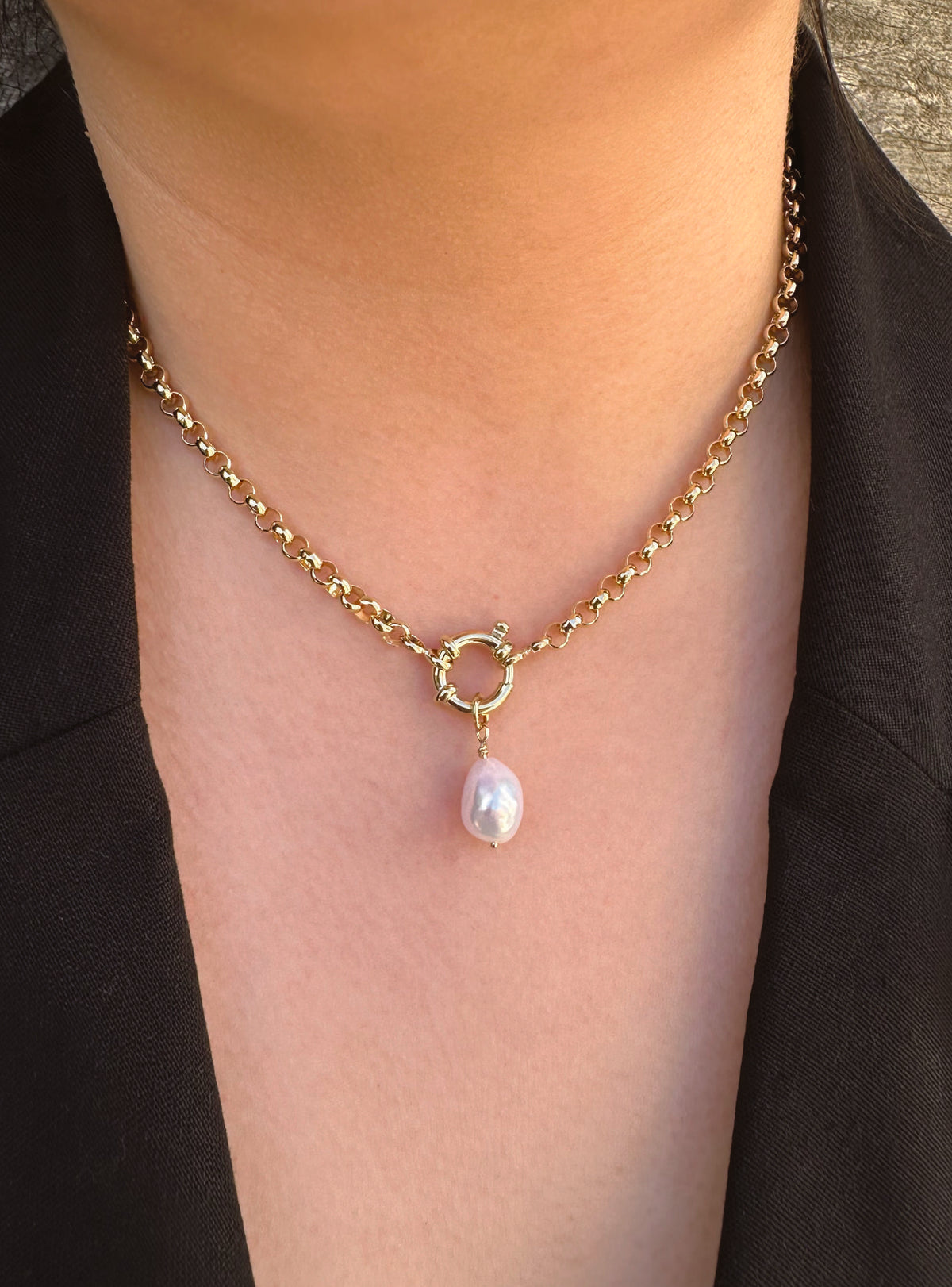 Solid 9ct Gold 4.5mm Round Belcher Chain Necklace
