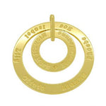 9CT GOLD 25mm 43mm CIRCLE OF LIFE PERSONALISED FAMILY PENDANT