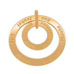 9CT ROSE GOLD 25mm 43mm CIRCLE OF LIFE PERSONALISED FAMILY PENDANT