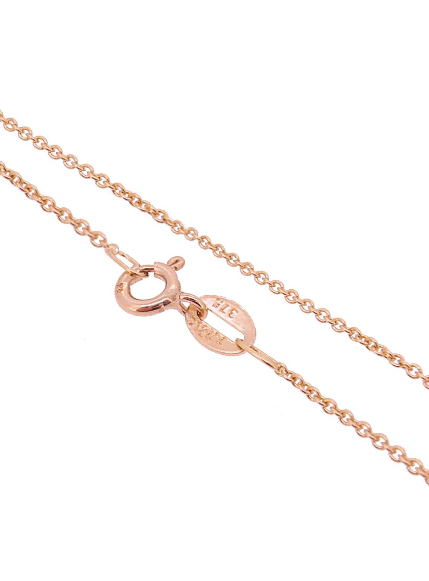 Cable 1.5mm Chain Anklet in 9ct Rose Gold