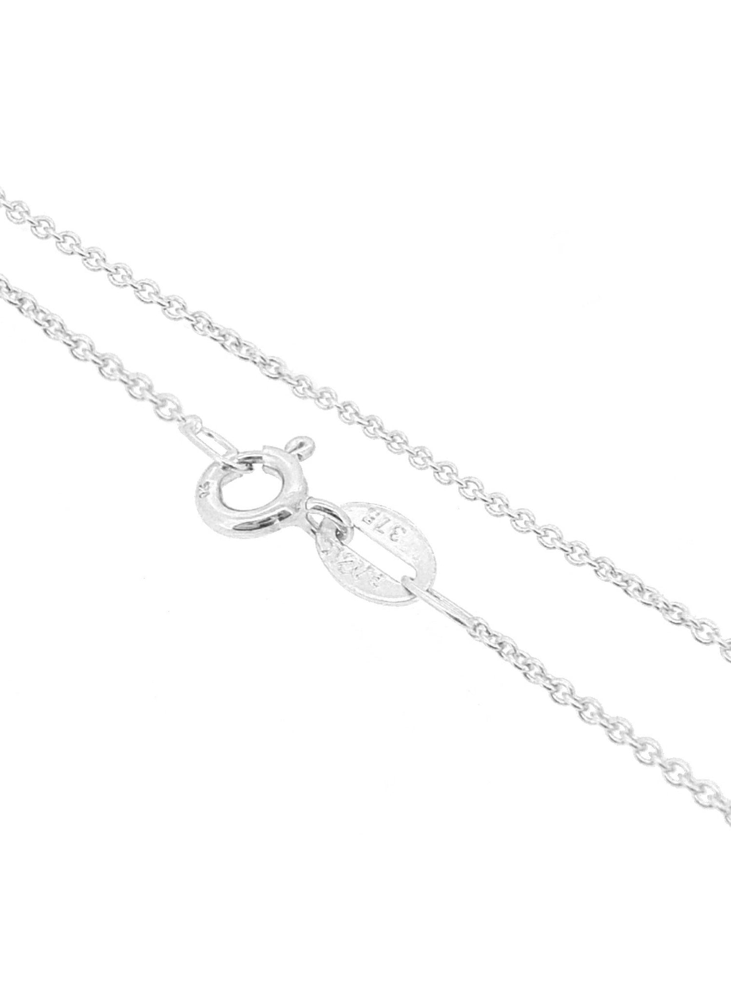 Cable 1.5mm Chain Anklet in 9ct White Gold