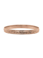 Filigree Embossed 5mm Bangle in 9ct Rose Gold