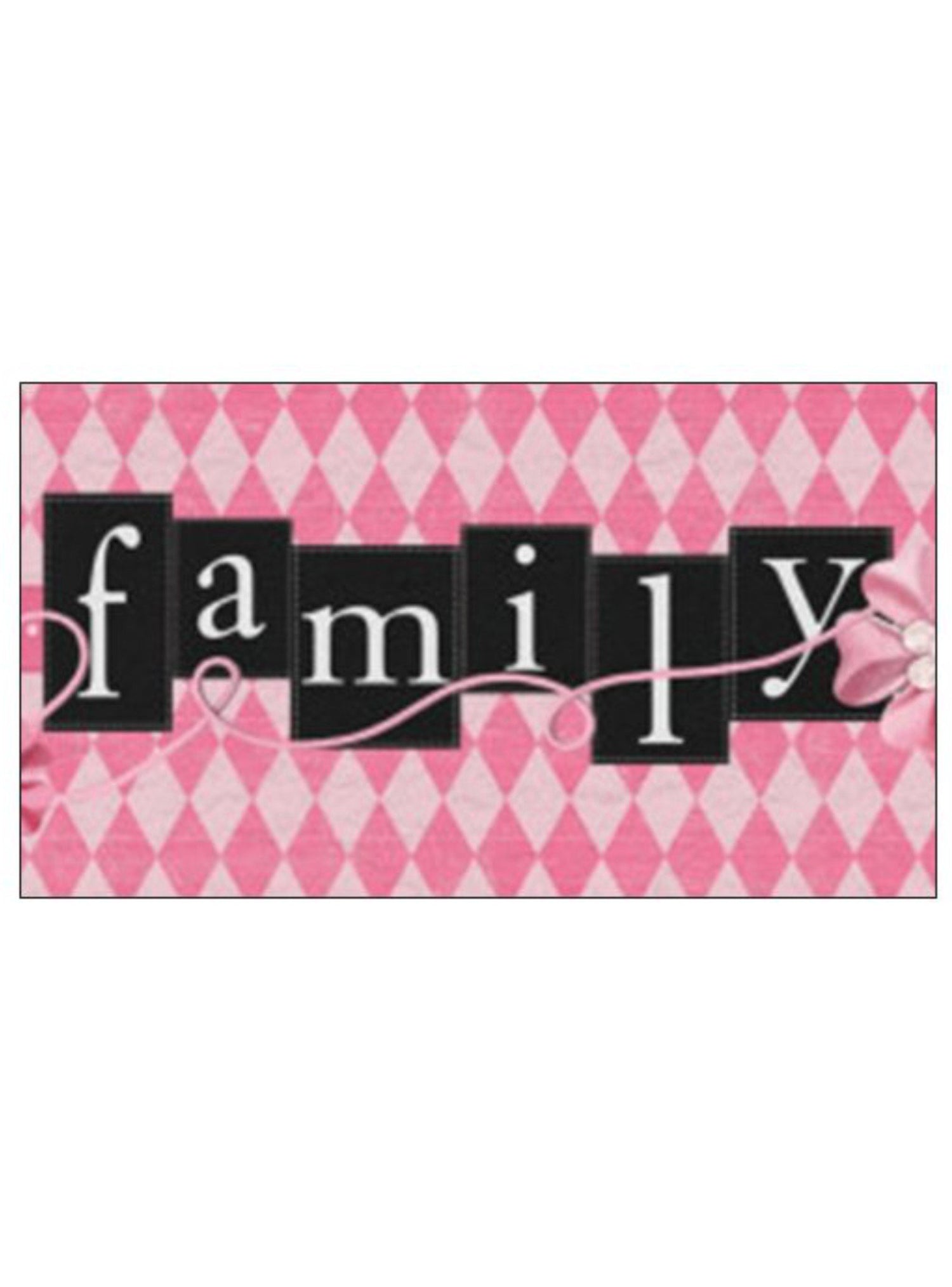 Free Gift Tag Pink Family