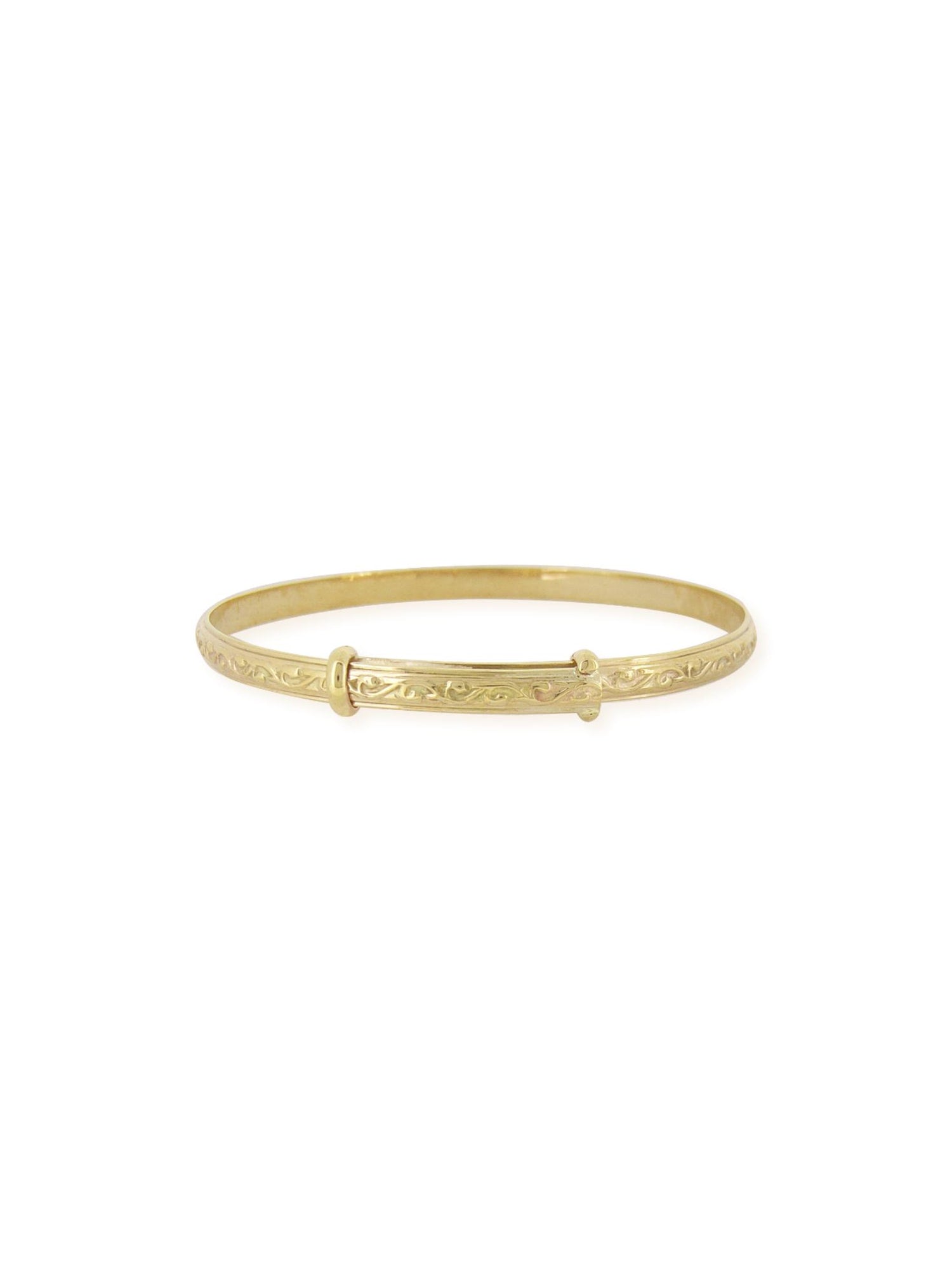 Baby to Adult Solid 9ct Gold Filigree Expanding Bangle