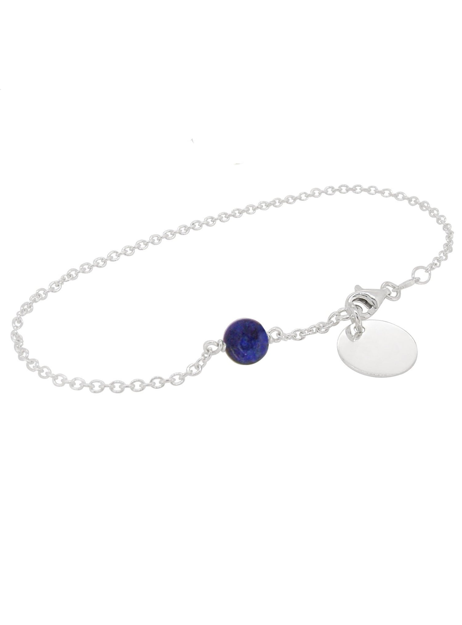 Allure Coin Tag Denim Lapis Minimalist Charm Bracelet Love Britty
