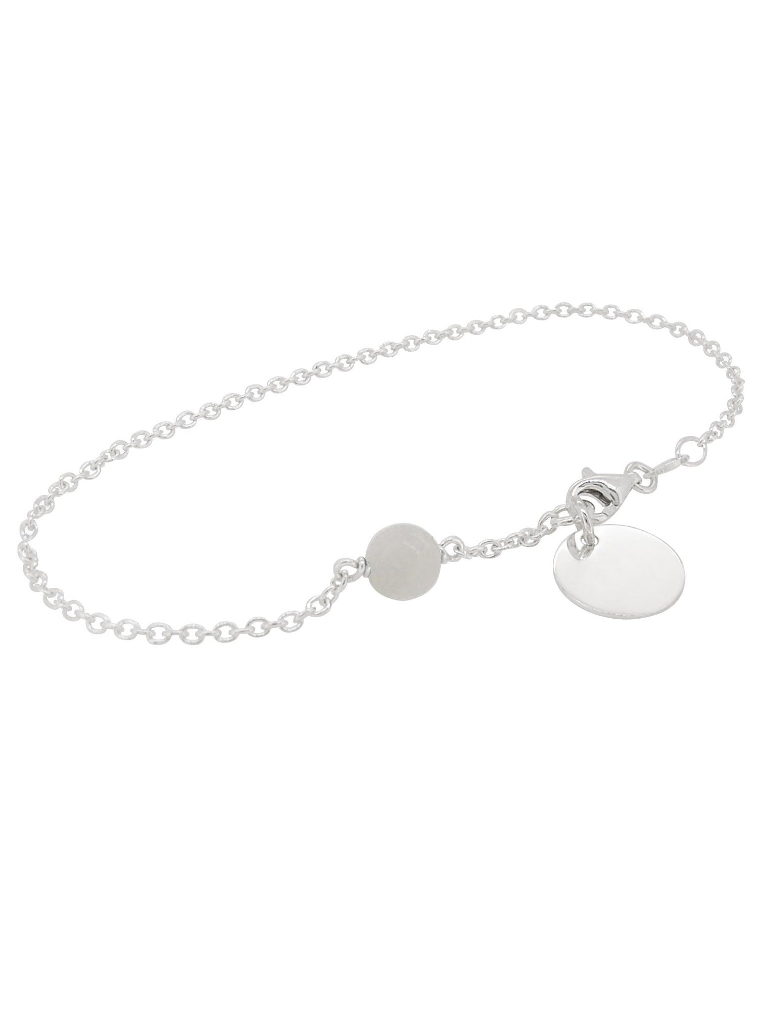 Allure Coin Tag Moonstone Minimalist Charm Bracelet Love Britty