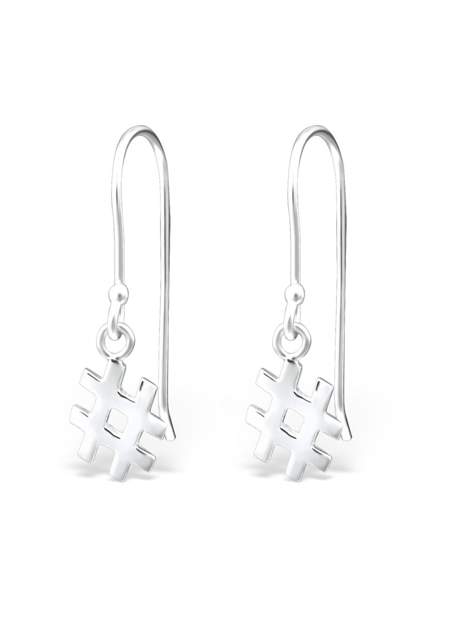 Hashtag Charm Minimalist Earrings Love Britty