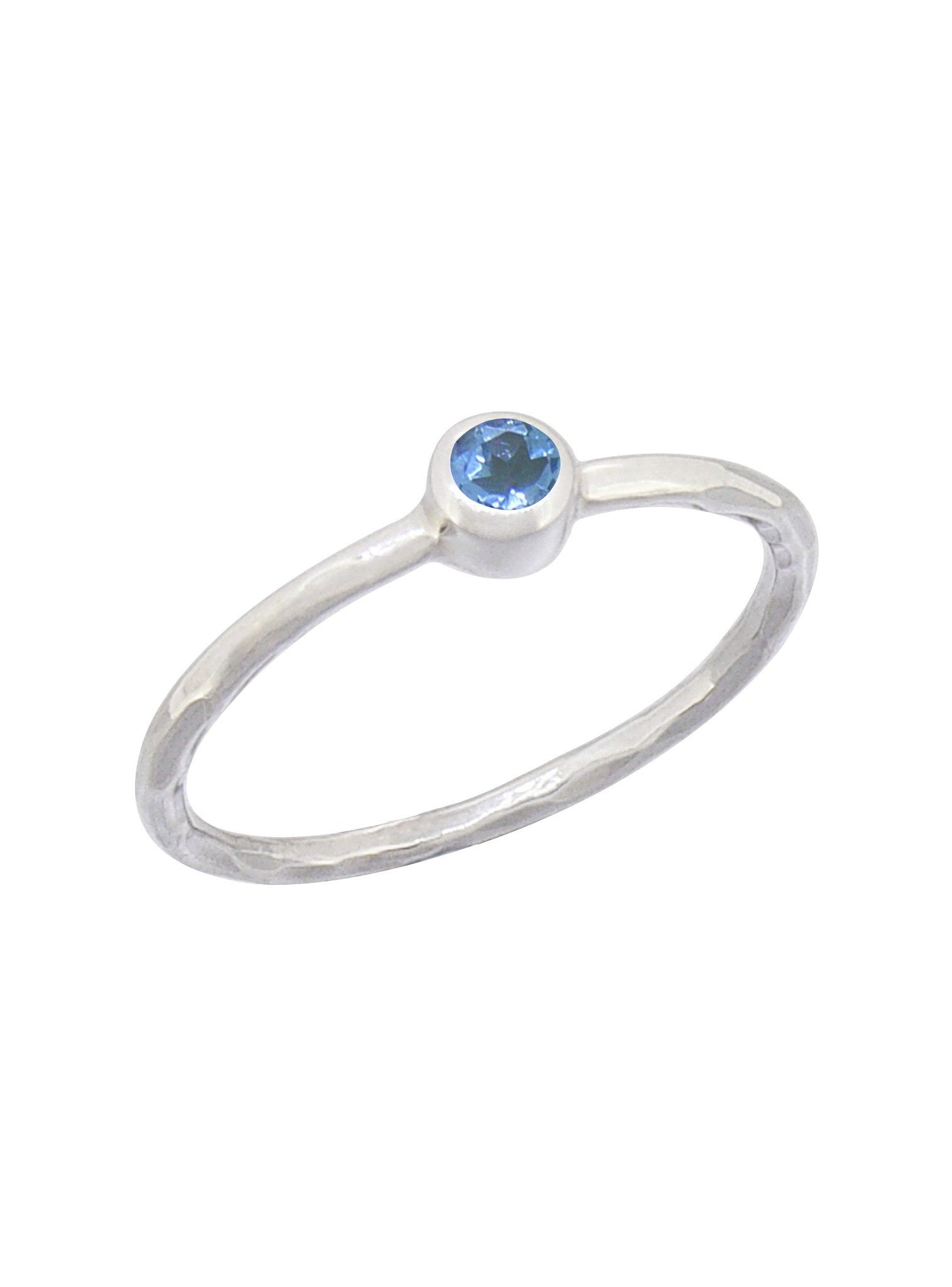 Gemstone Stacking Ring With Topaz in Sterling Silver Love Britty