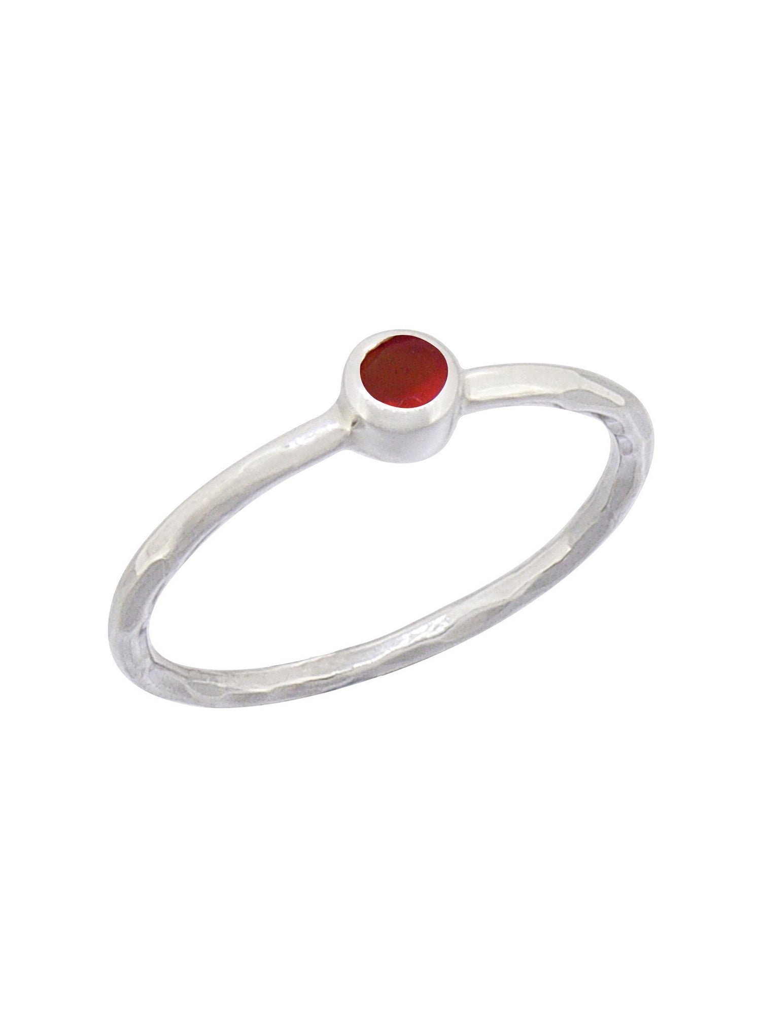 Gemstone Stacking Ring With Carnelian in Sterling Silver Love Britty
