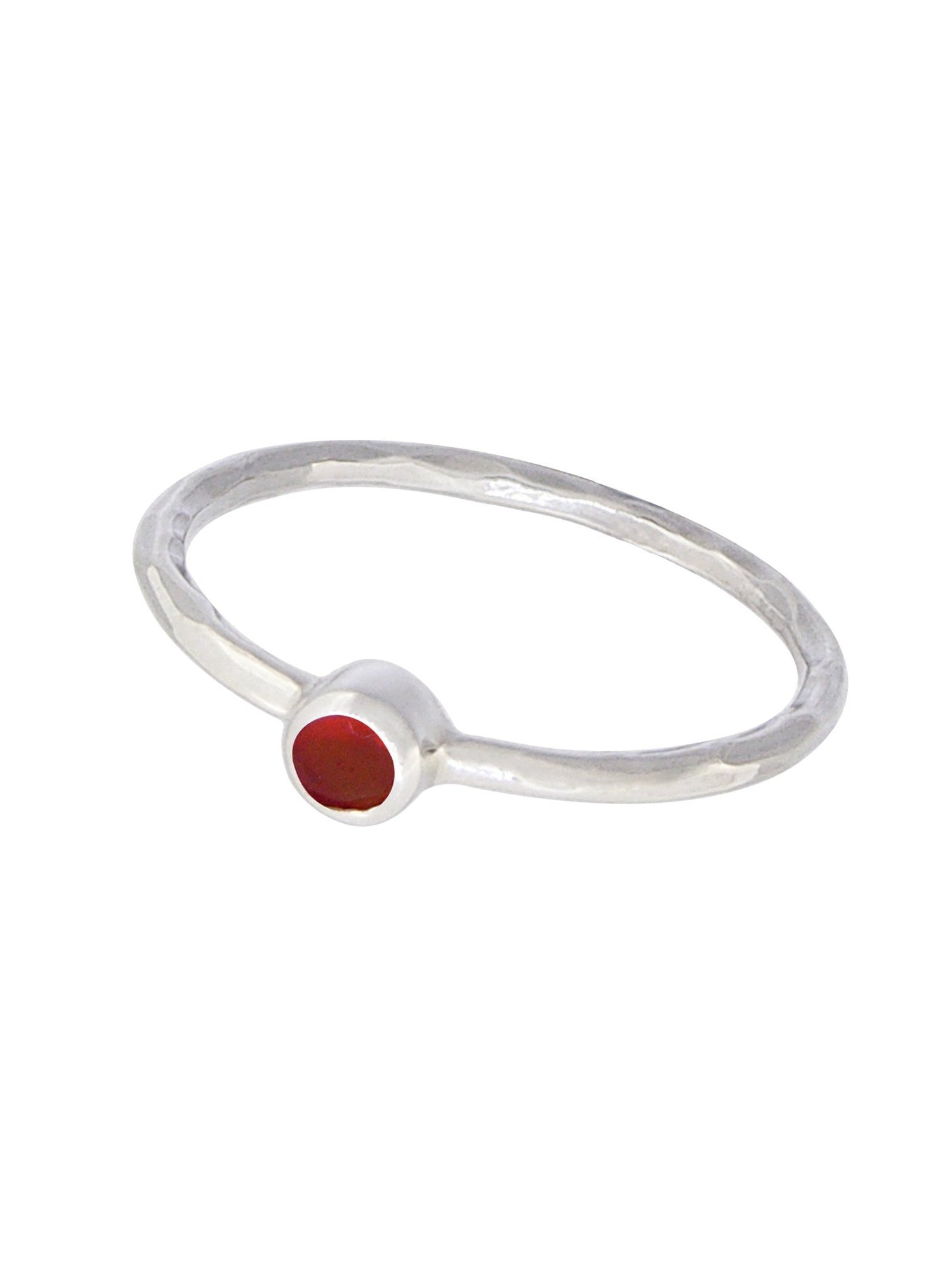 Gemstone Stacking Ring With Carnelian in Sterling Silver Love Britty
