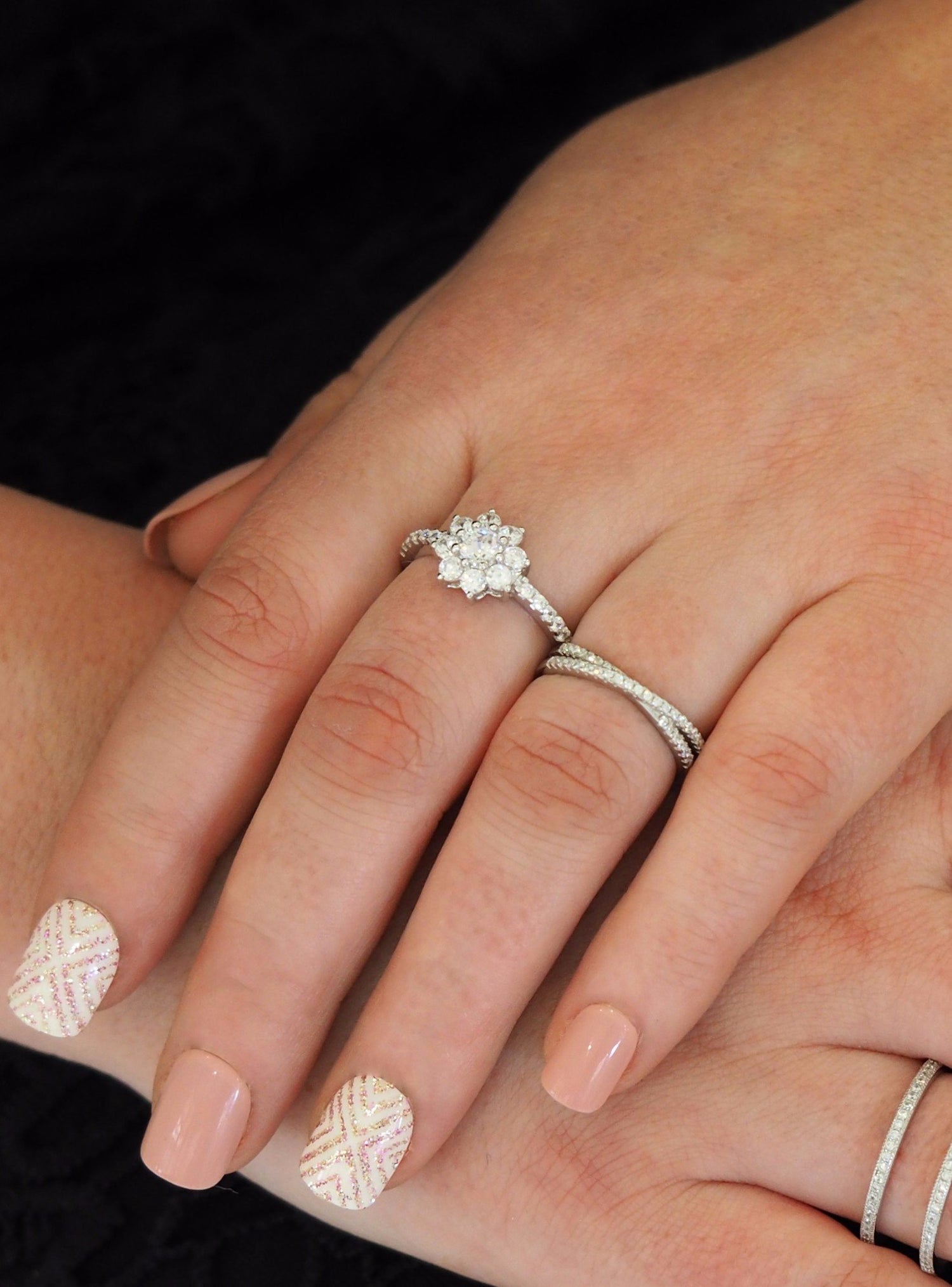 Chloe Flower Cz Cluster Ring in Sterling Silver