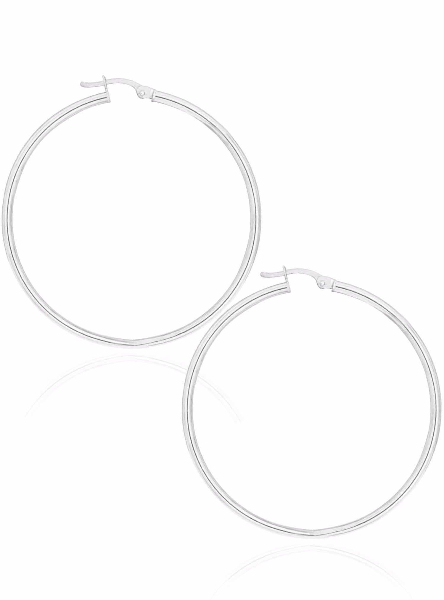 Reagan Gypsey Hoop Earrings in Sterling Silver