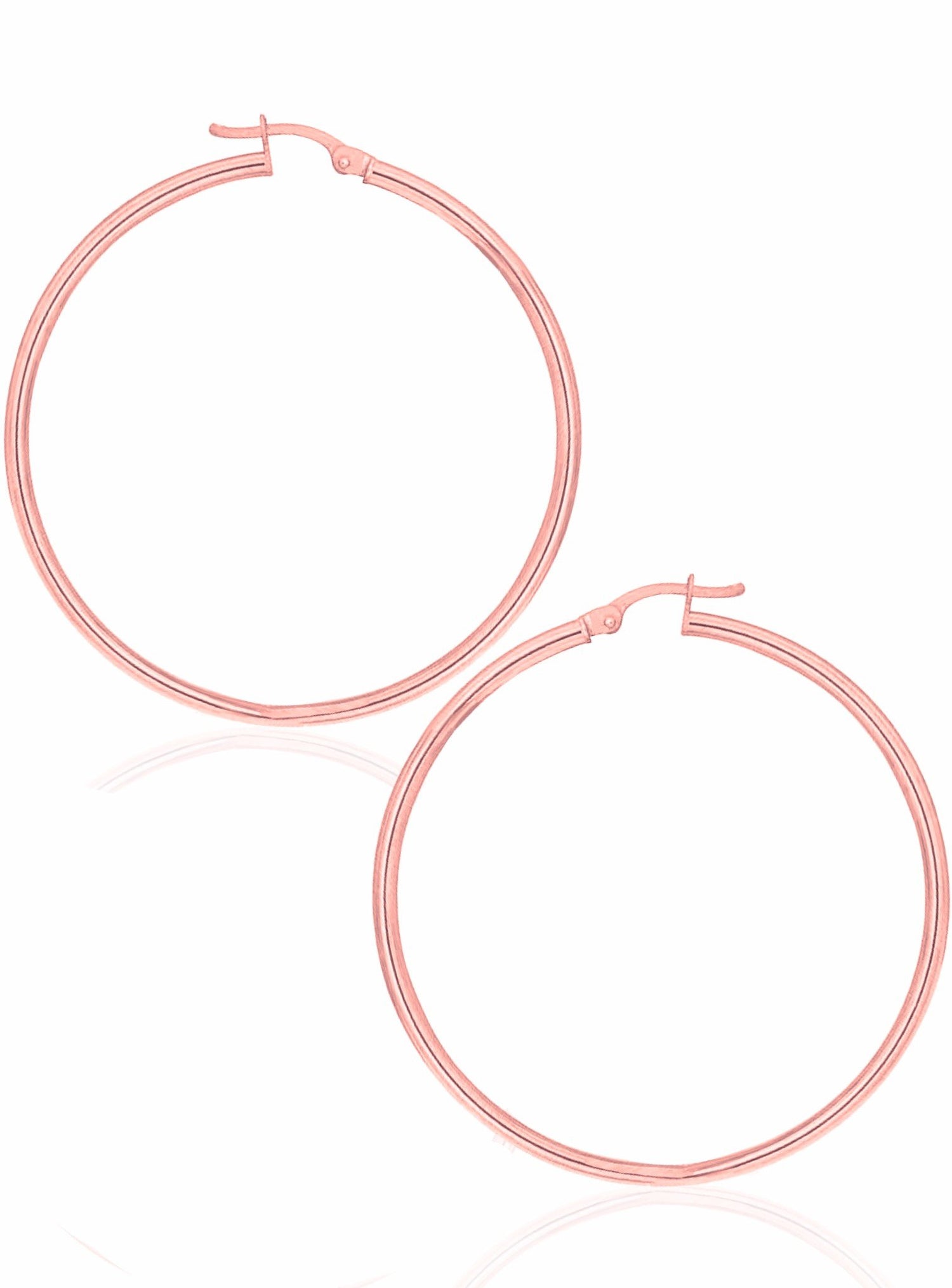 Reagan Gypsey Hoop Earrings in Rose Gold Steel