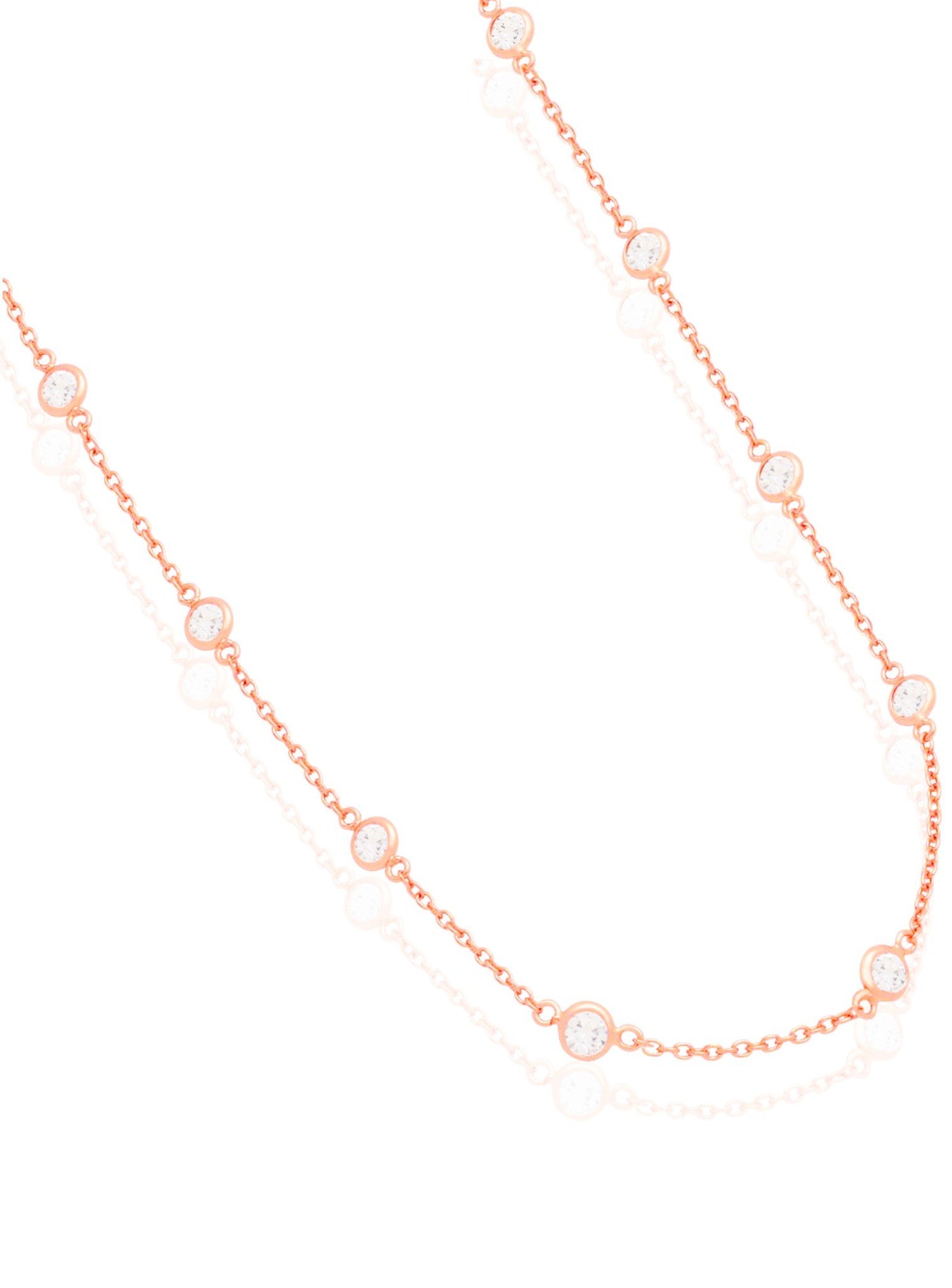 Taylor Cz by the Yard Necklace in Rose Gold