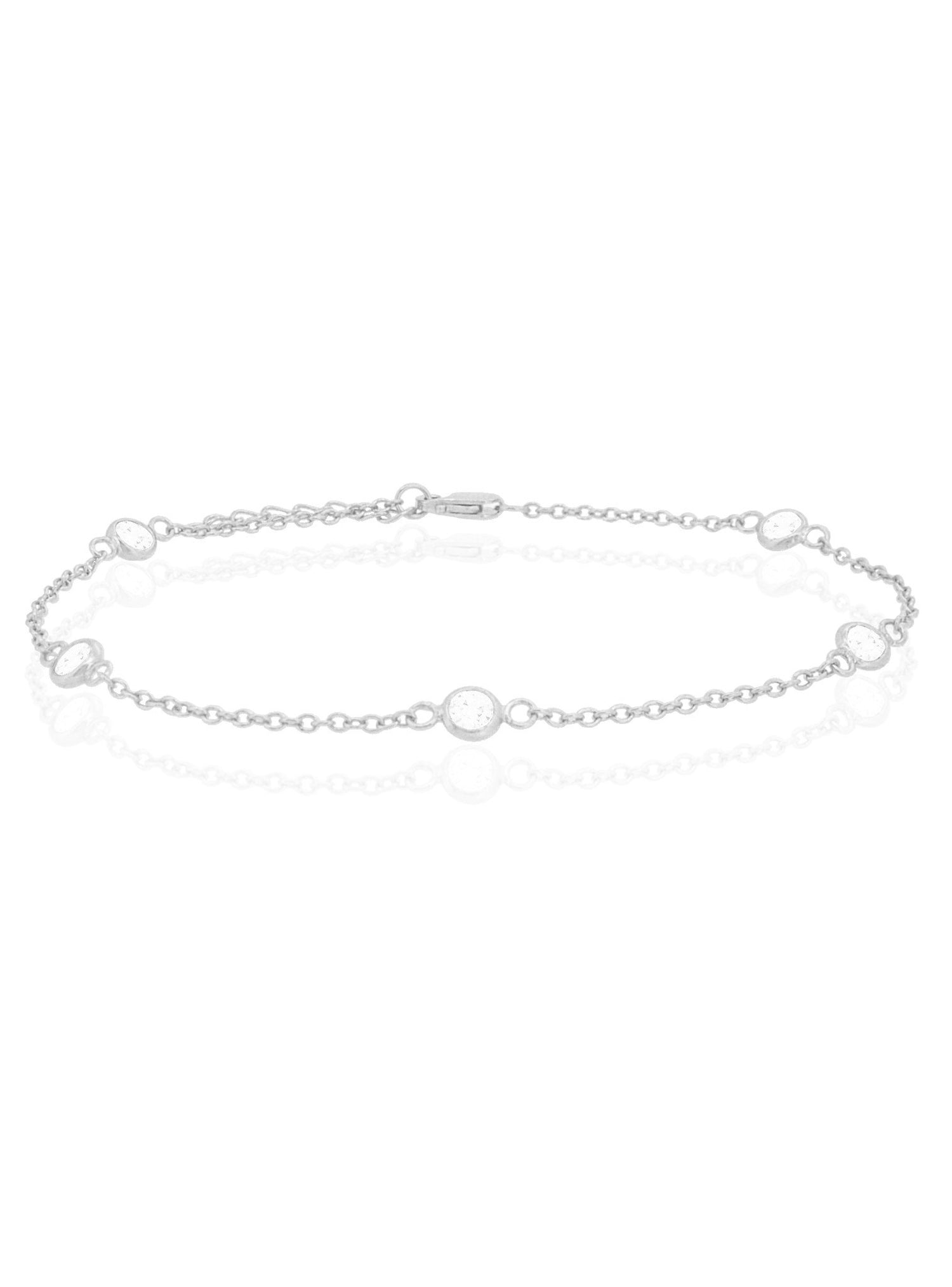 Taylor Cz by the Yard Bracelet in Sterling Silver