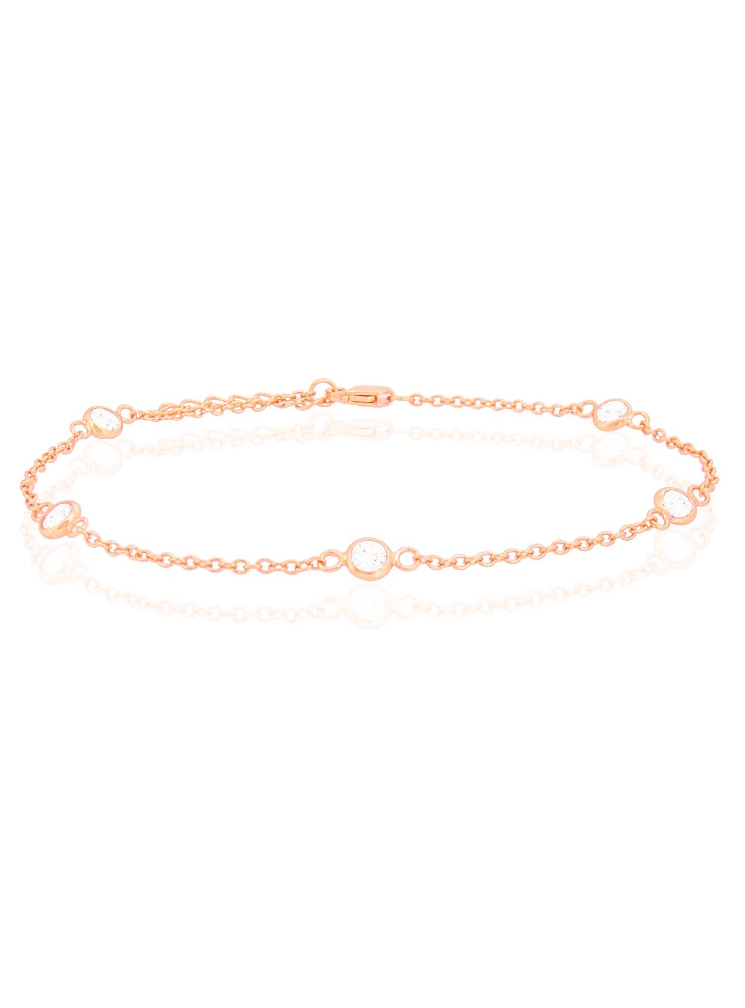 Taylor Cz by the Yard Bracelet in Rose Gold