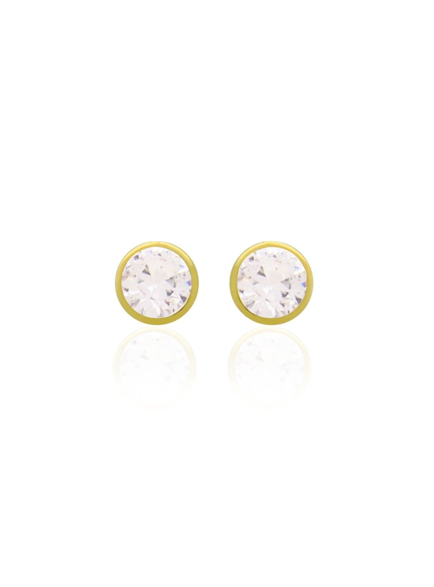Taylor 5mm Cz Stud Earrings in Gold