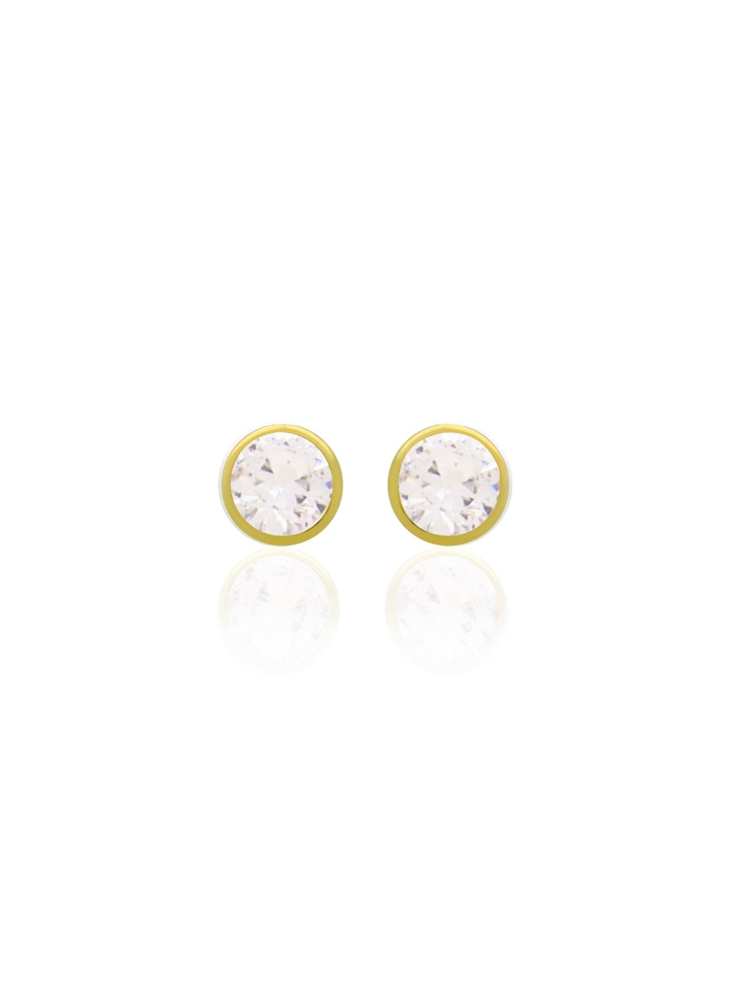 Taylor 4mm Cz Stud Earrings in Gold