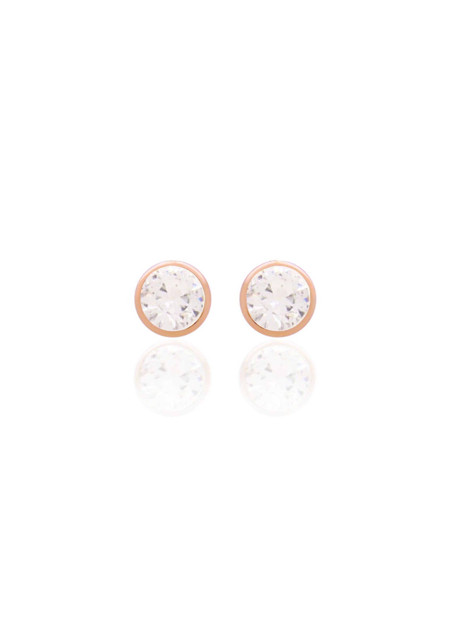 Taylor 4mm Cz Stud Earrings in Rose Gold