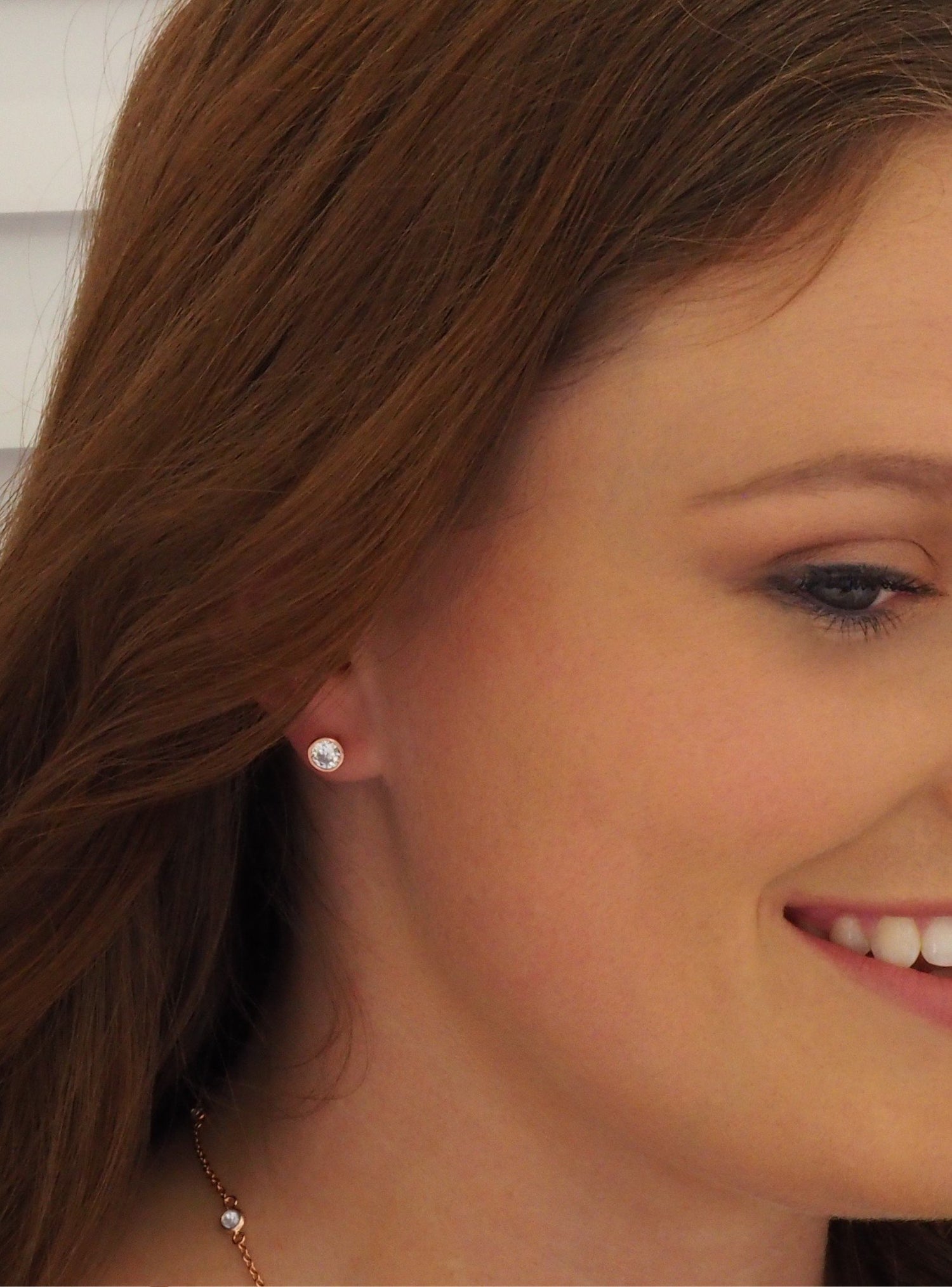Taylor 4mm Cz Stud Earrings in Rose Gold