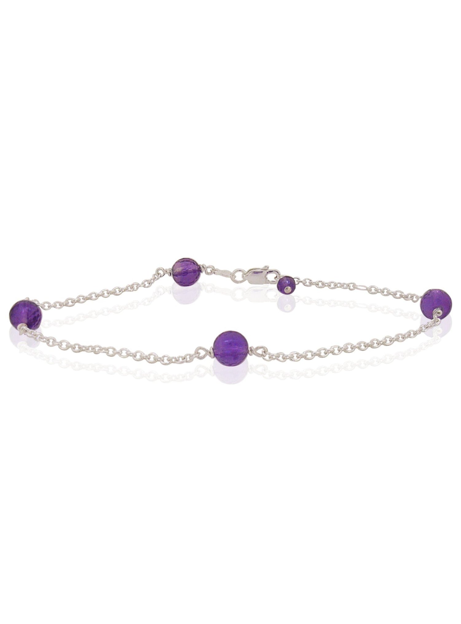 Amethyst Yard Bracelet in Sterling Silver
