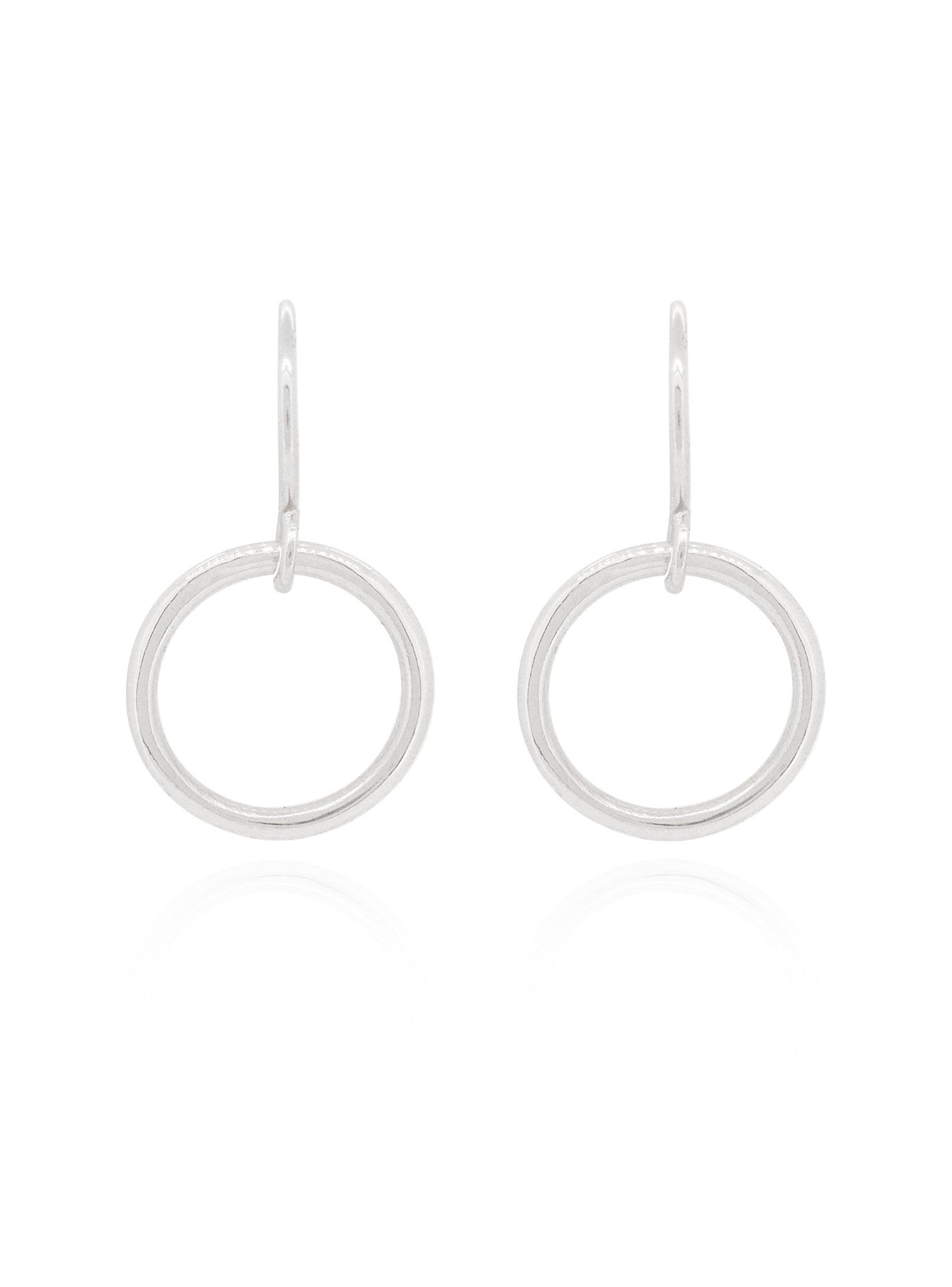 Hope Circle Earrings in Sterling Silver