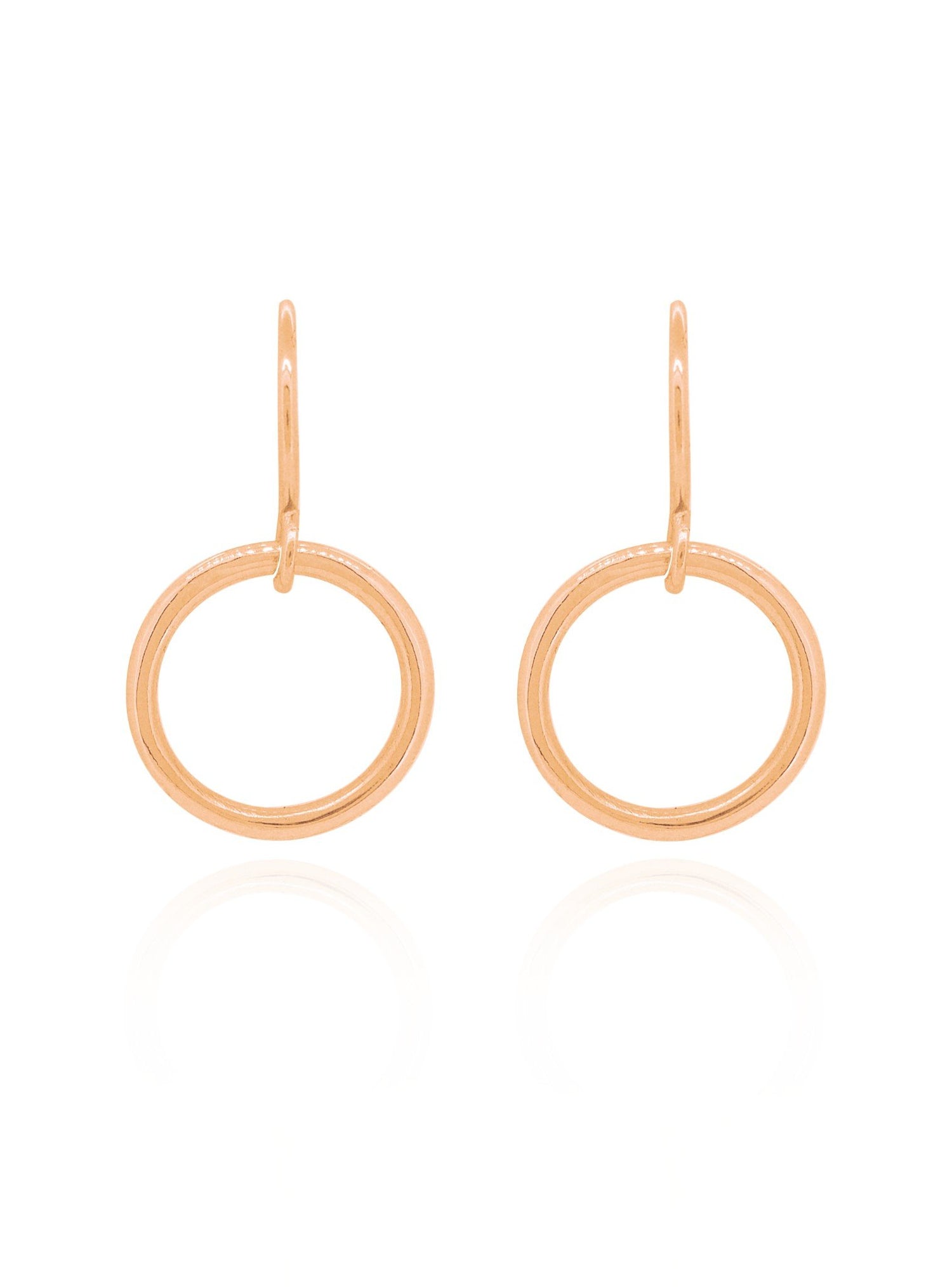 Hope Circle Earrings in 9ct Rose Gold