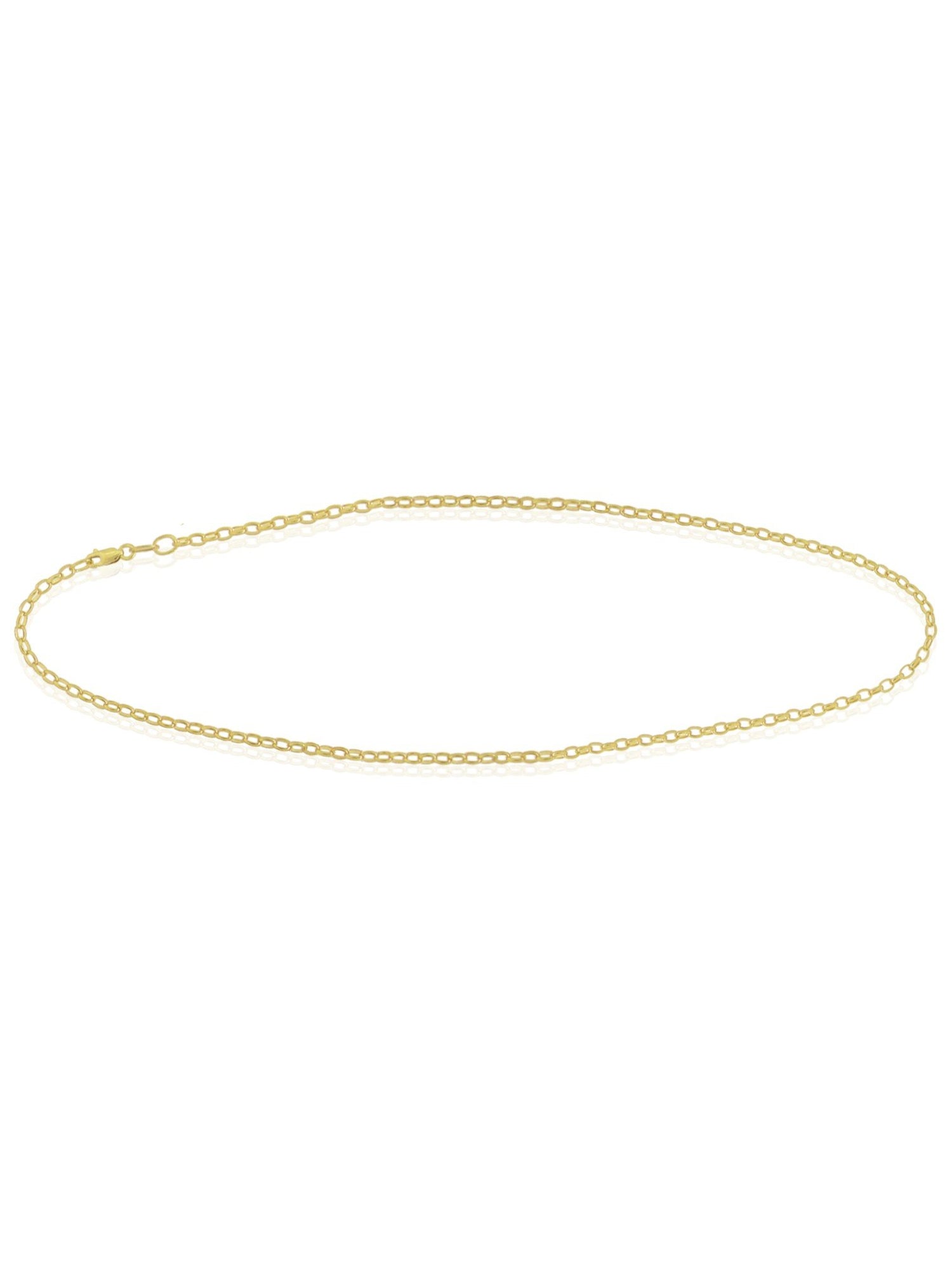 Anklet Oval Belcher Chain in 9ct Gold