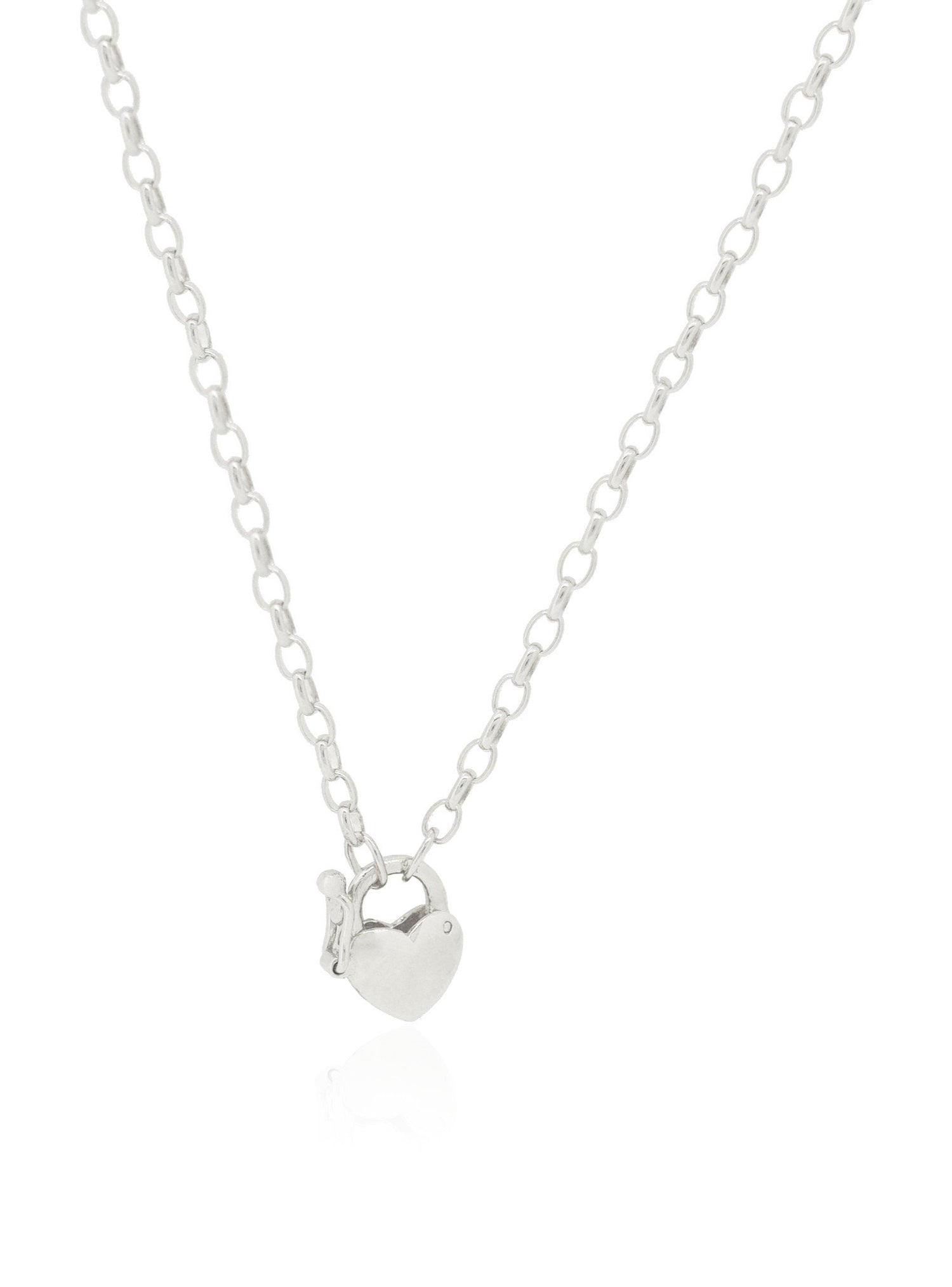 Oval Belcher Padlock Anklet in Sterling Silver