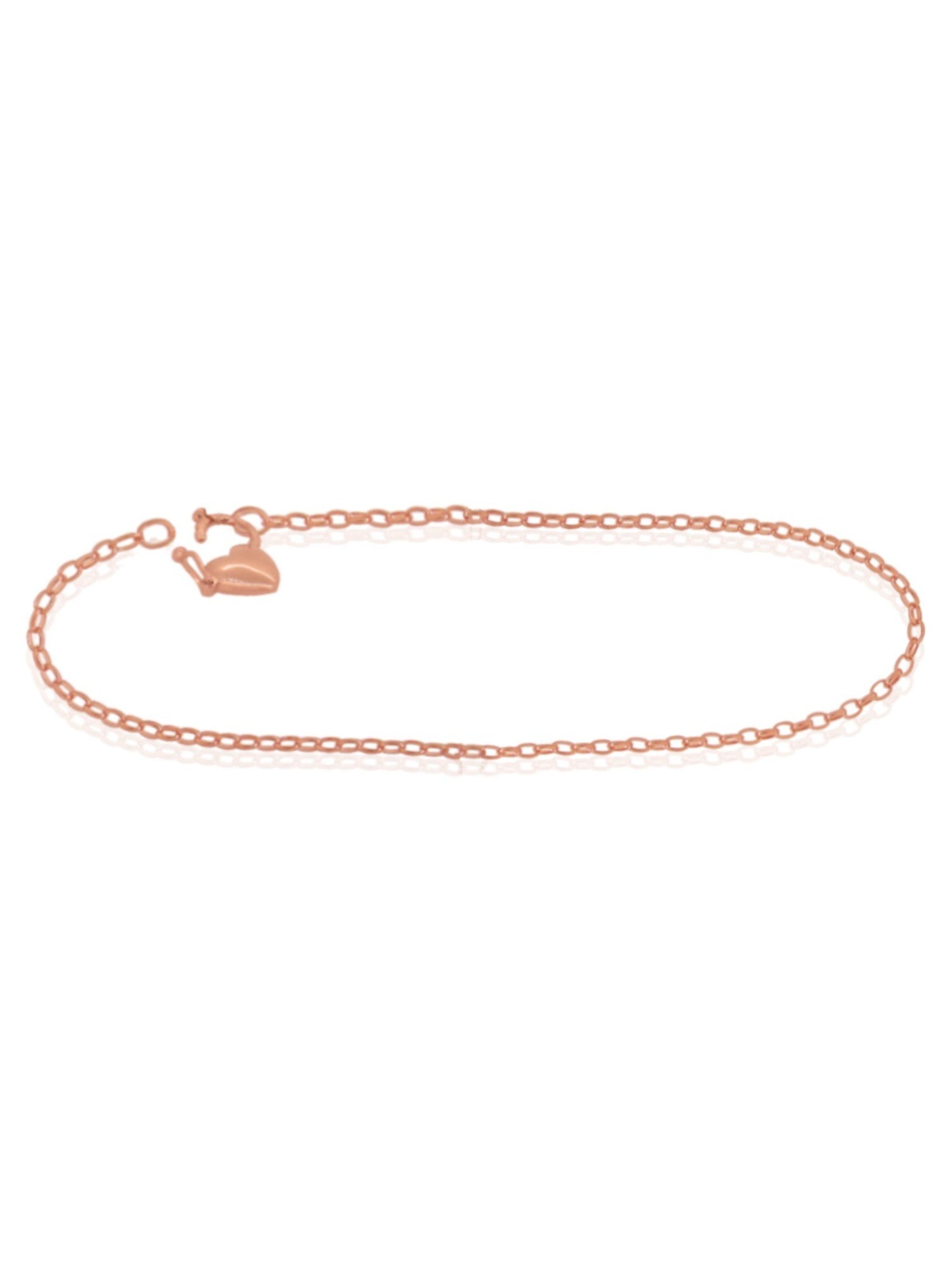Oval Belcher Padlock Bracelet in 9ct Rose Gold