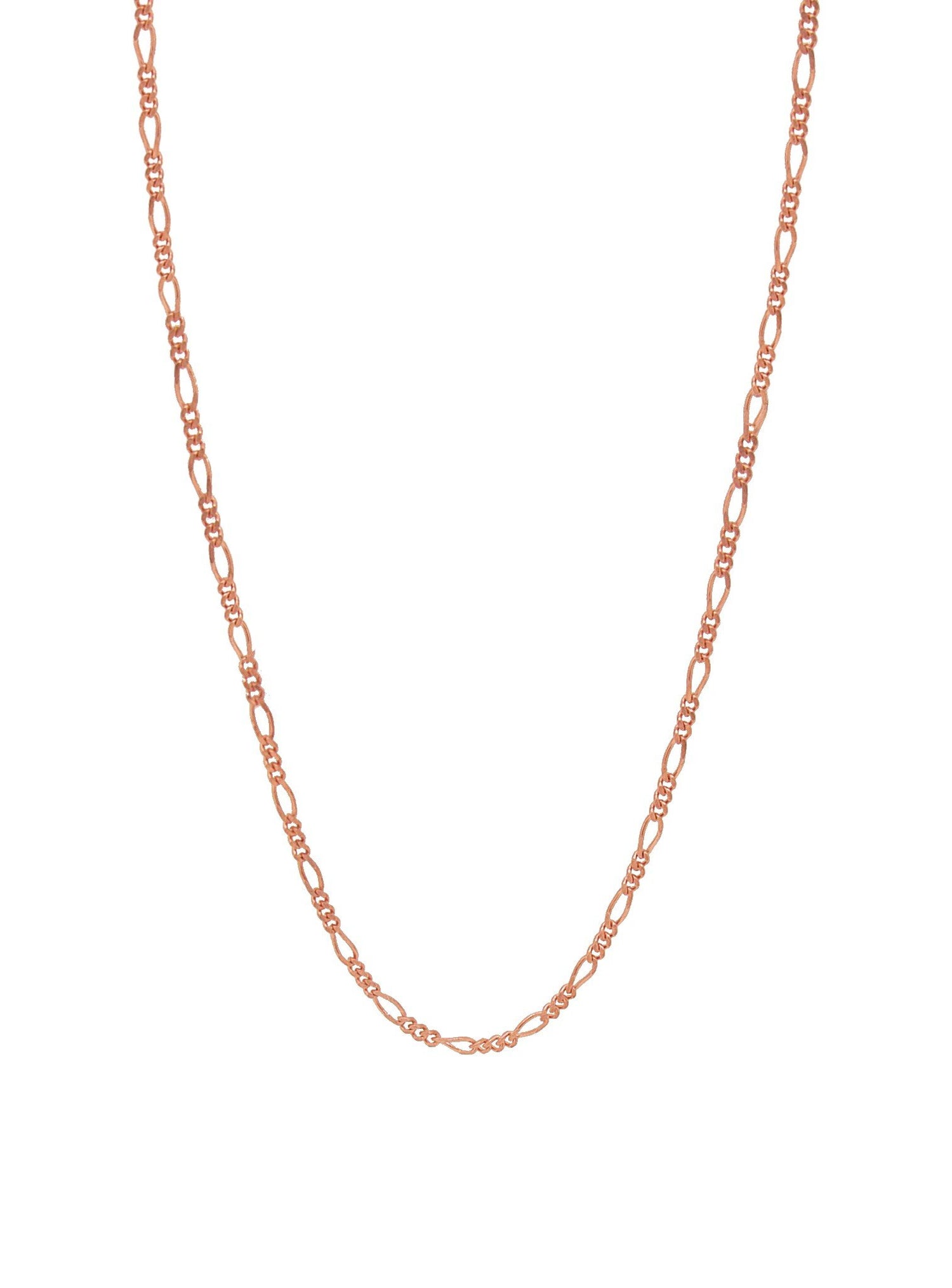 Figaro Anklet Chain in 9ct Rose Gold