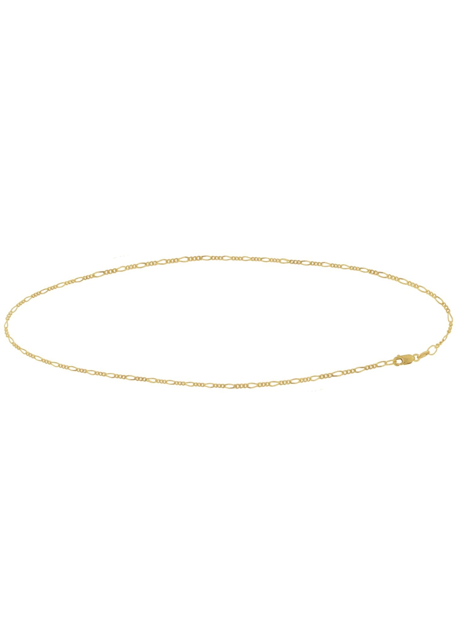 Figaro Anklet Chain in 9ct Gold