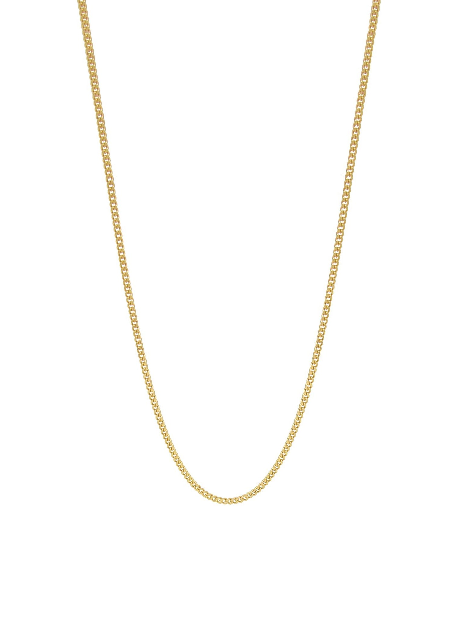 Simple Curb Necklace Chain in 9ct Yellow Gold
