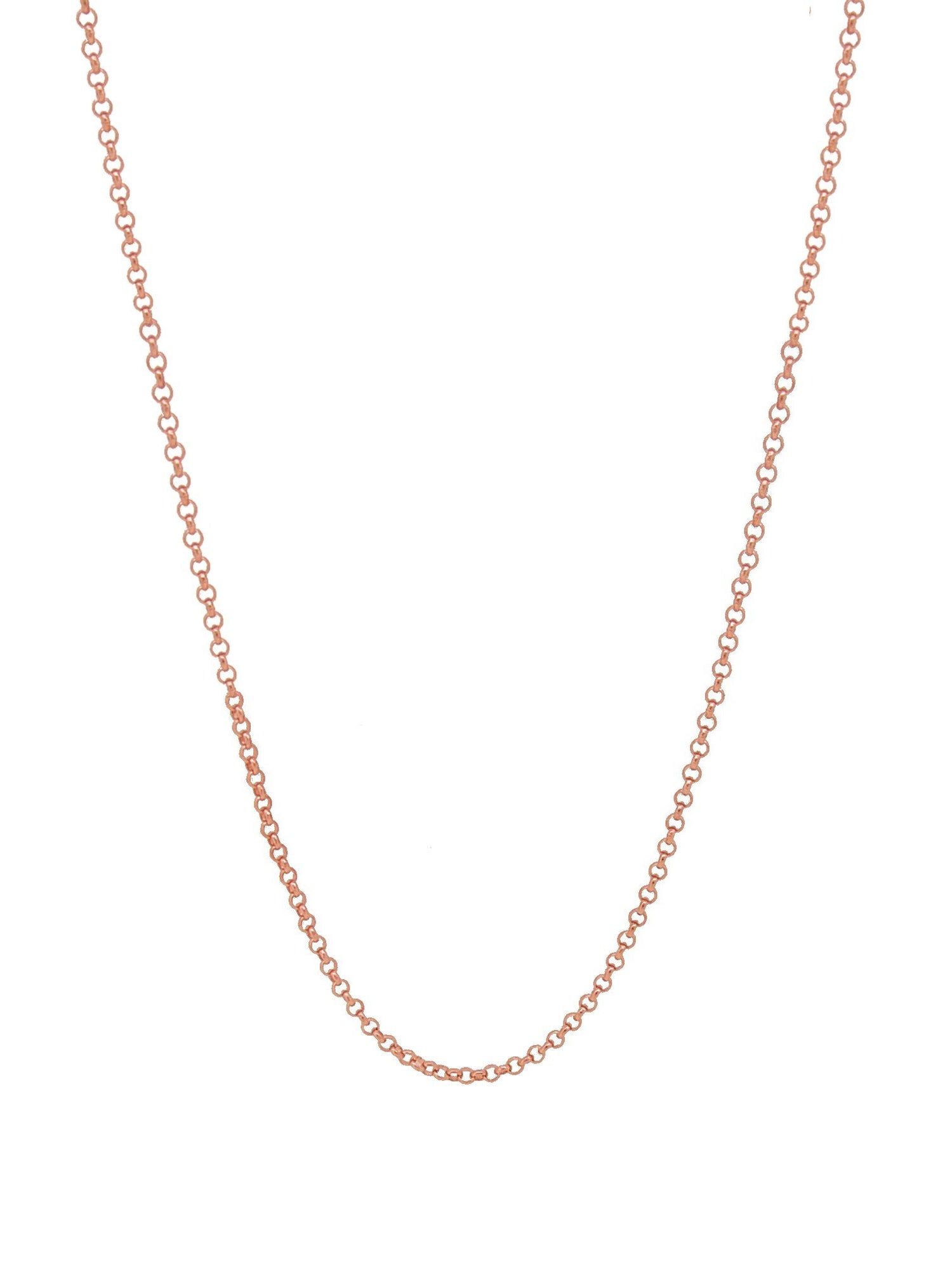Round Belcher Necklace Chain in 9ct Rose Gold
