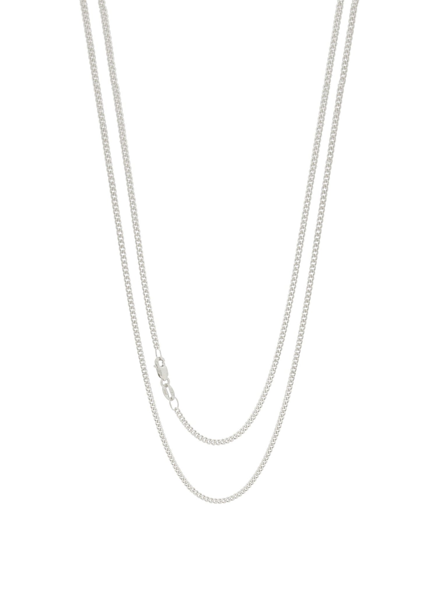 Fine Curb Necklace Chain in 925 Sterling Silver