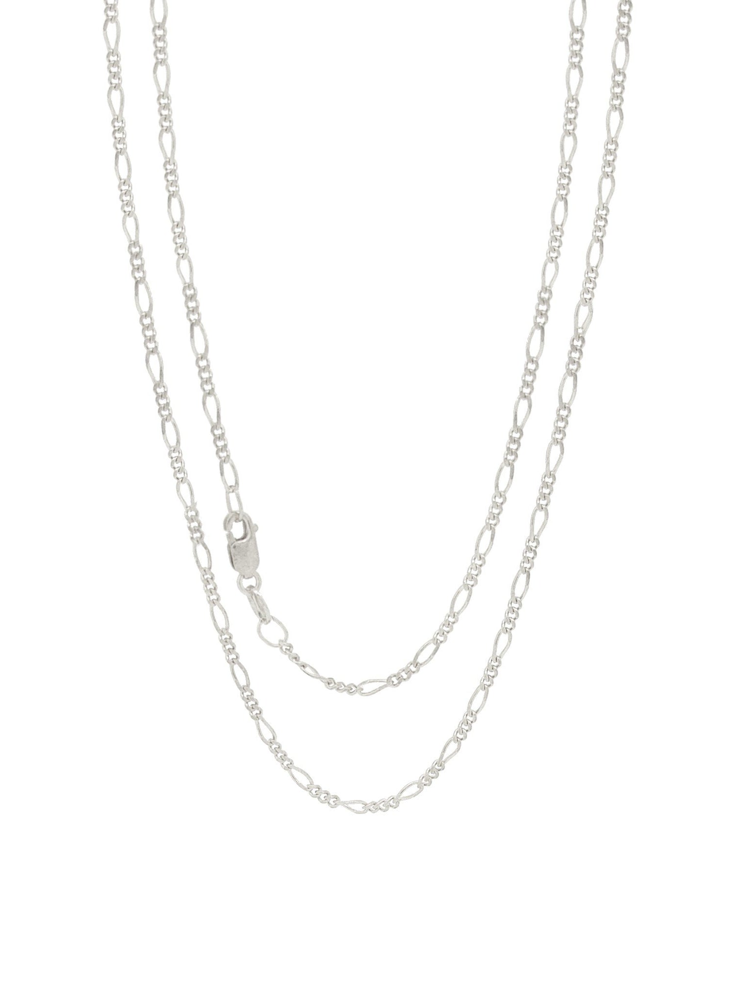 Figaro Necklace Chain in 925 Sterling Silver