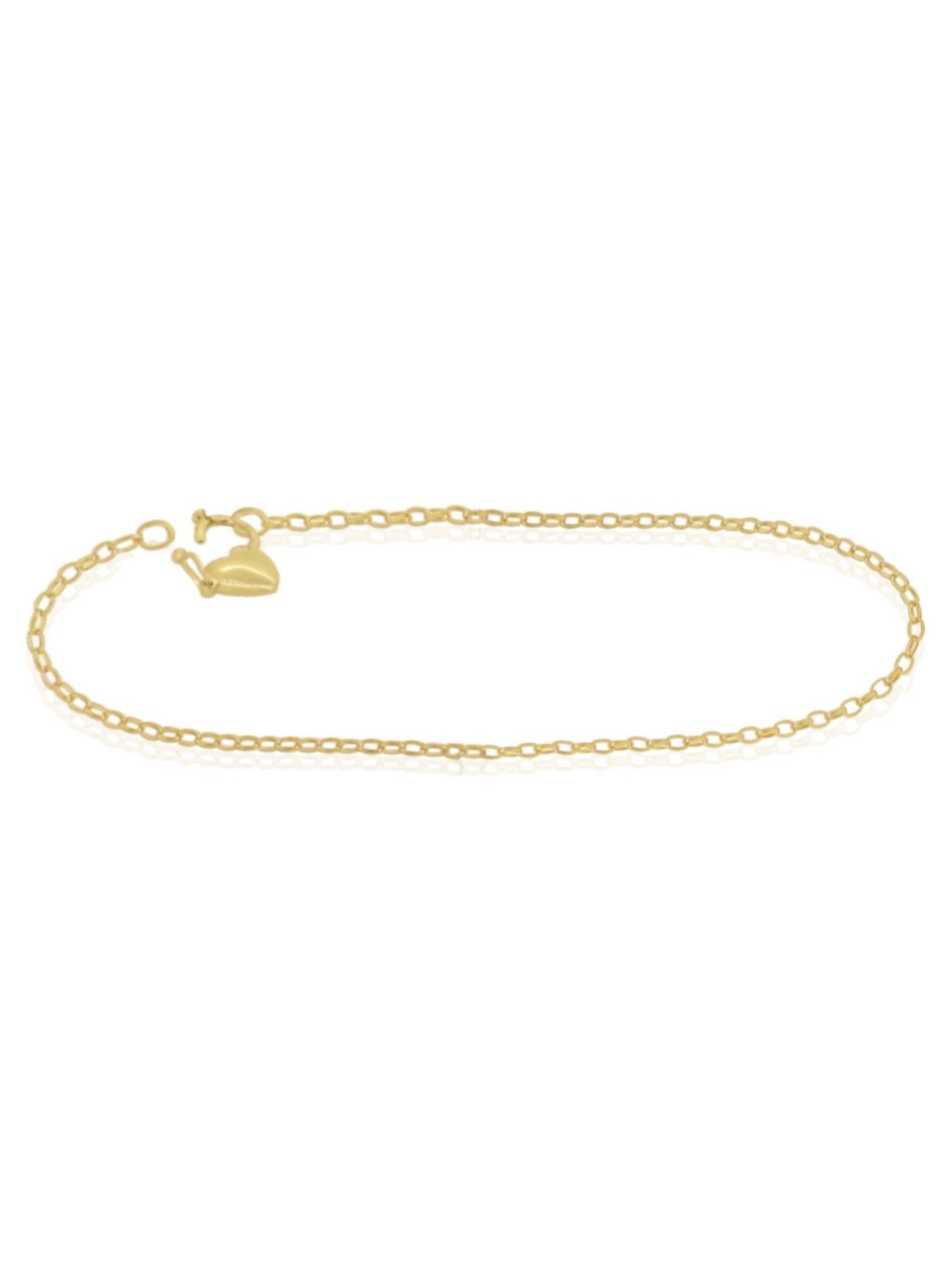 Oval Belcher Padlock Bracelet in 9ct Yellow Gold