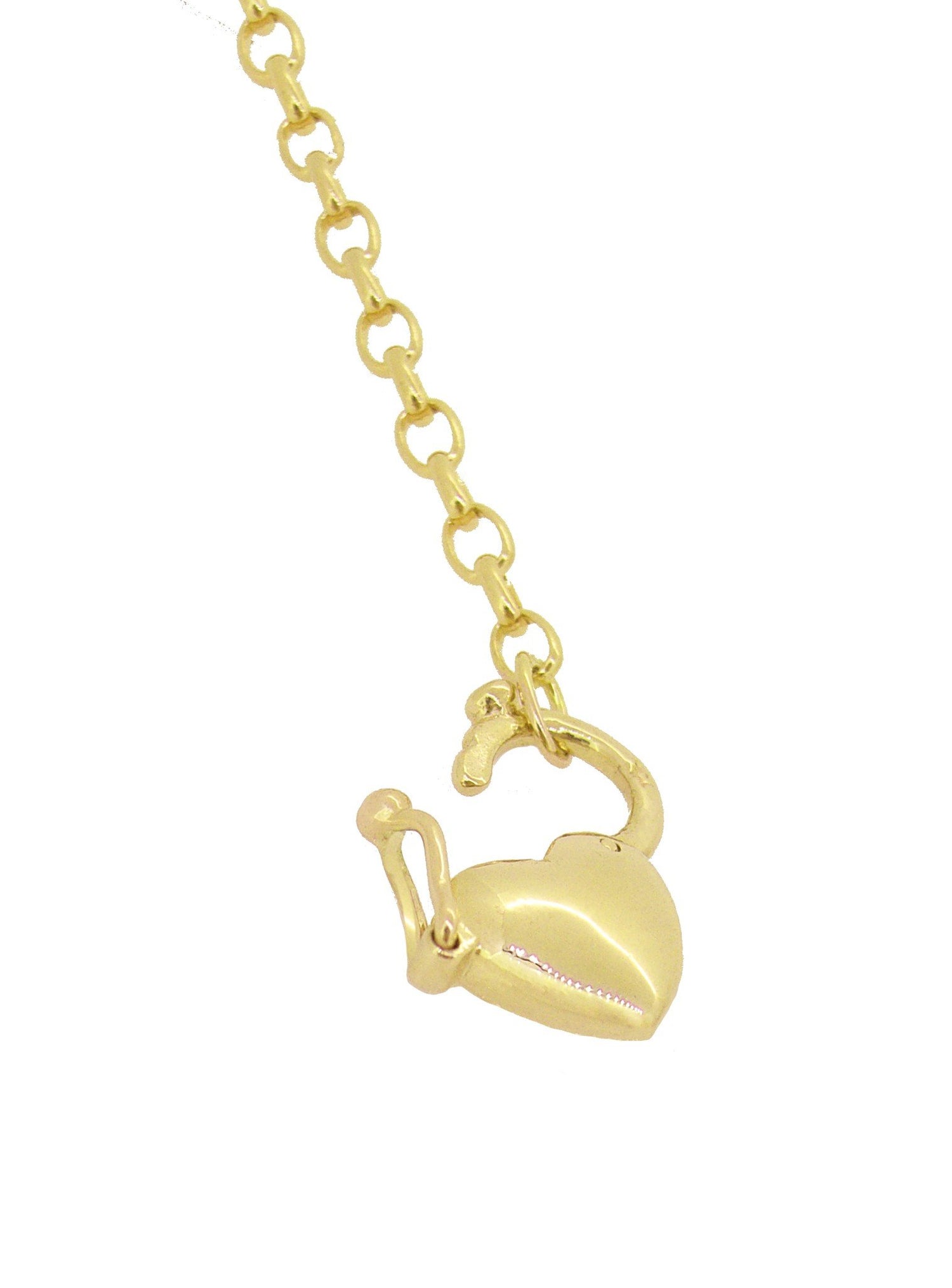 Oval Belcher Padlock Bracelet in 9ct Yellow Gold