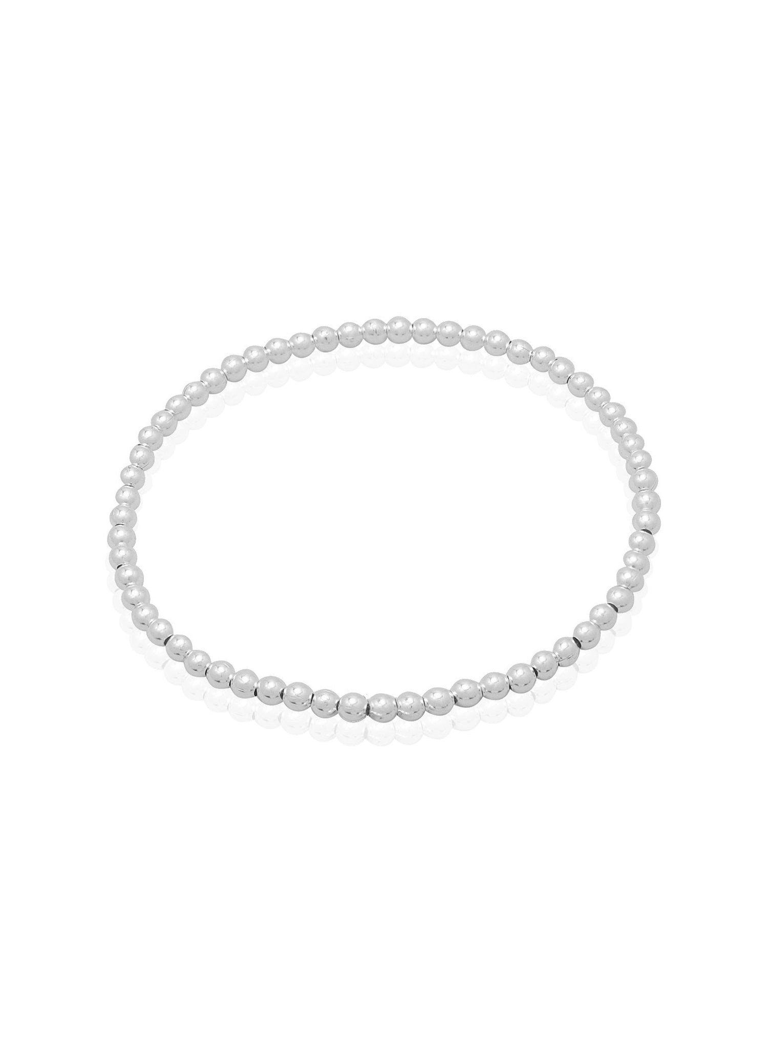 Elise Ball Bead Stretch Bracelet in Sterling Silver