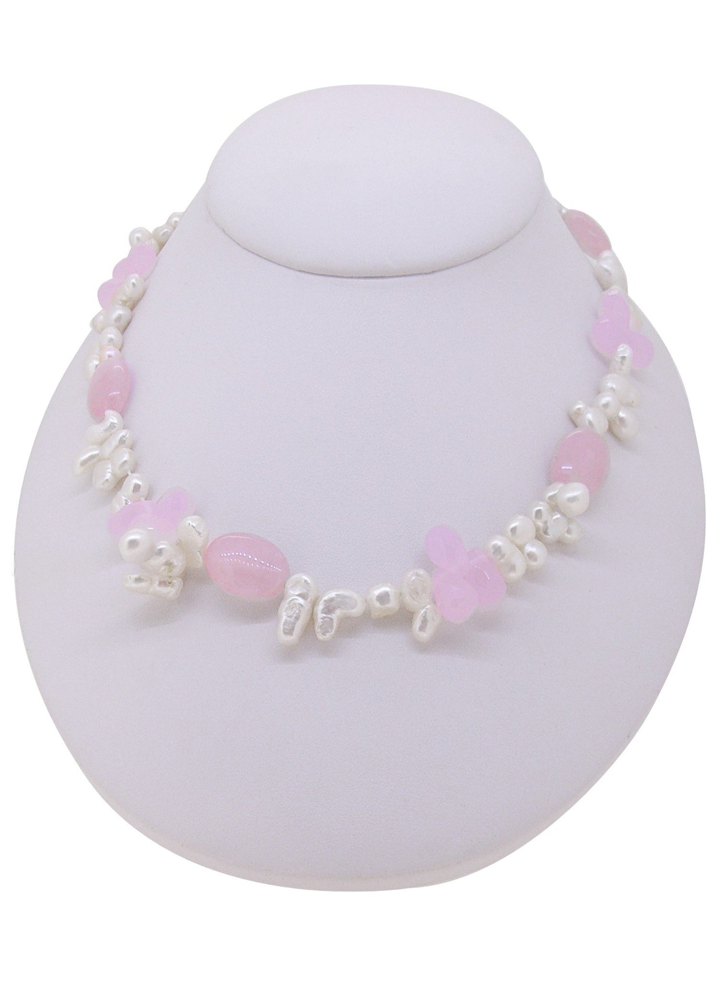 Freshwater Pearl and Rose Quartz Necklace