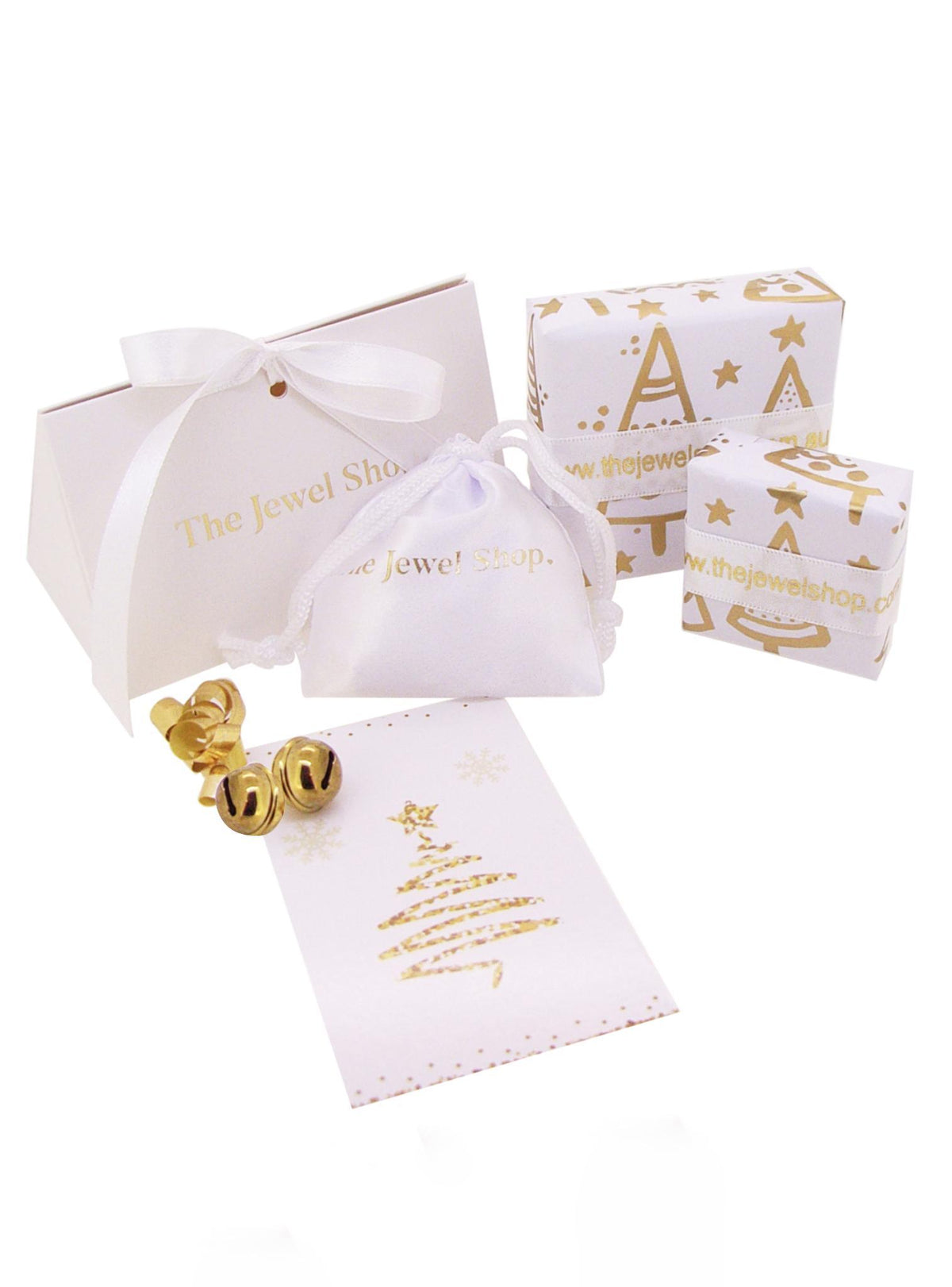 Merry Christmas Gold Tree Gift Wrapping
