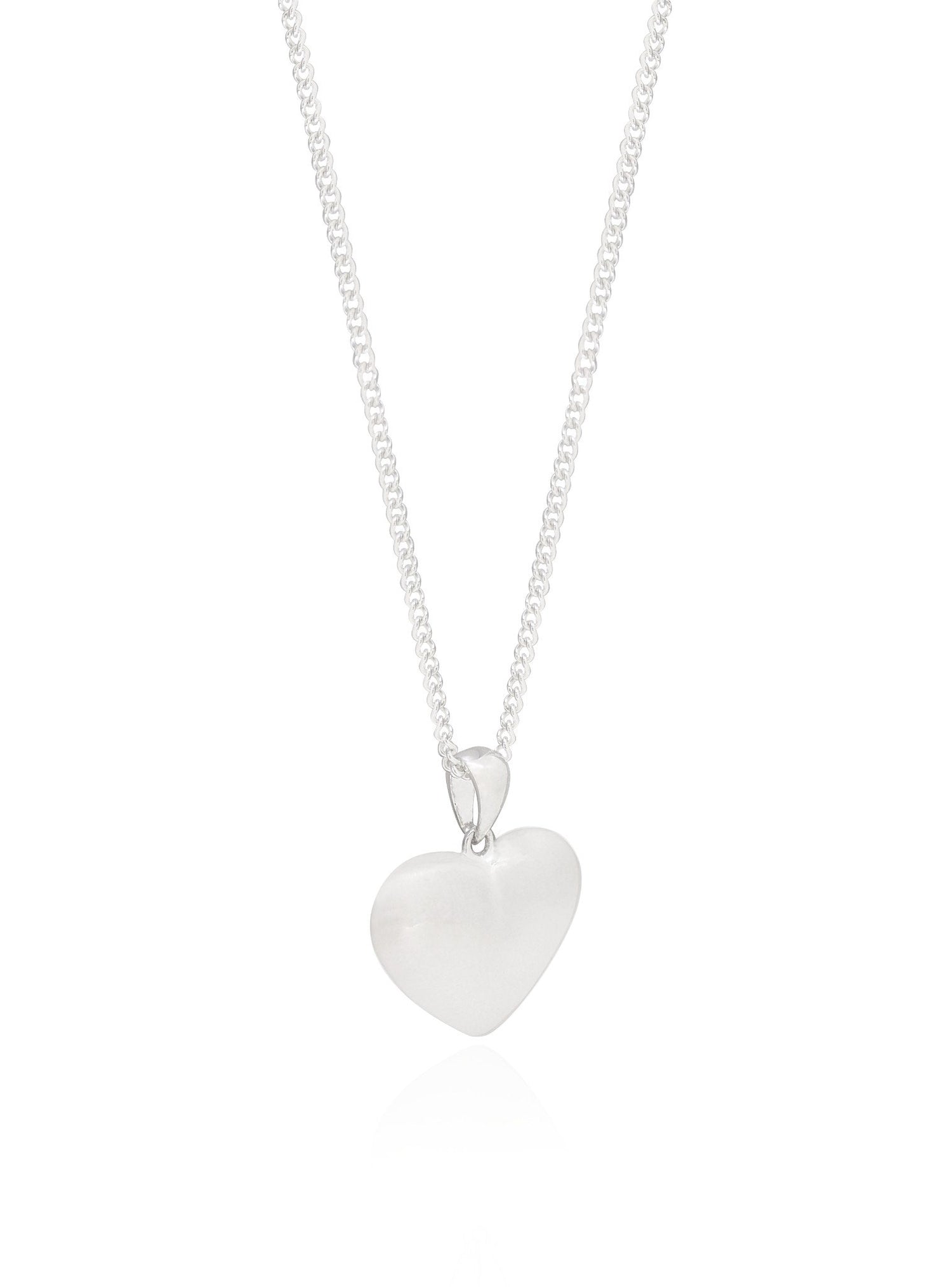 Betty Memorial Heart Pendant Necklace in Sterling Silver