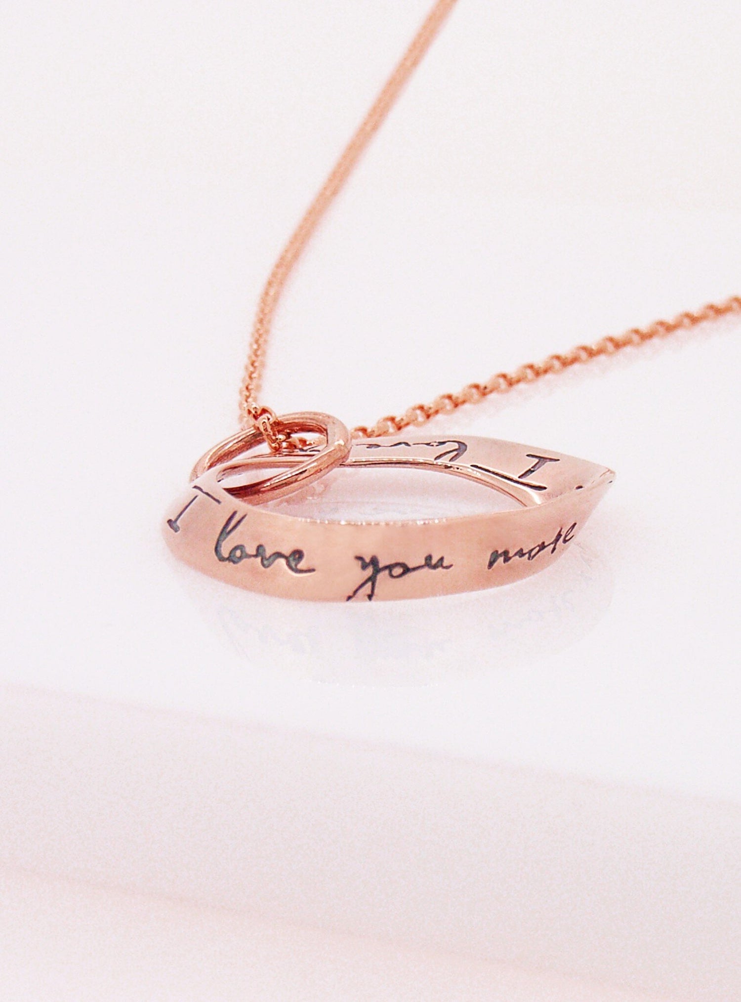 I Love You I Love You More Pendant in 9ct Rose