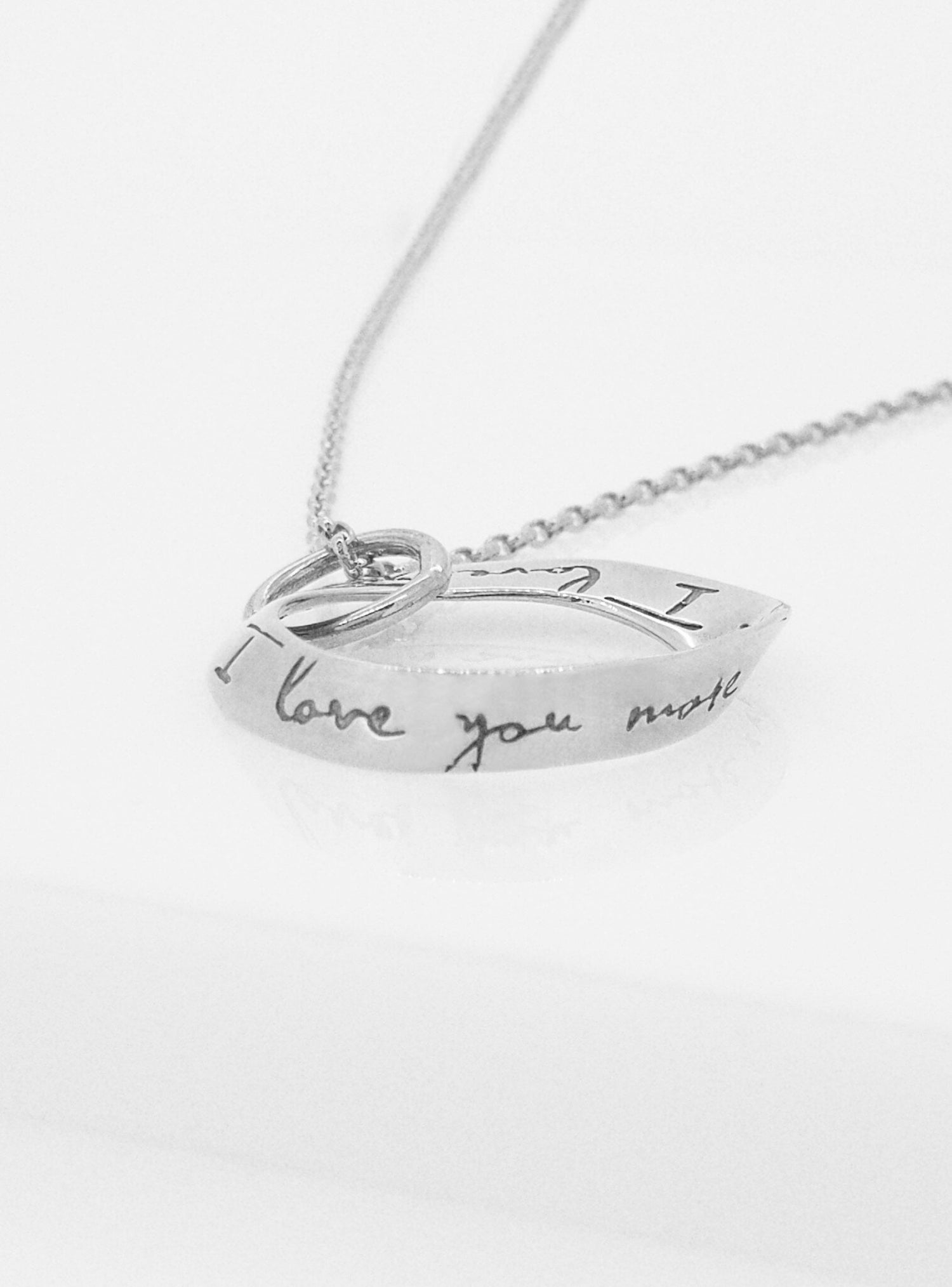 I Love You I Love You More Pendant in Sterling Silver