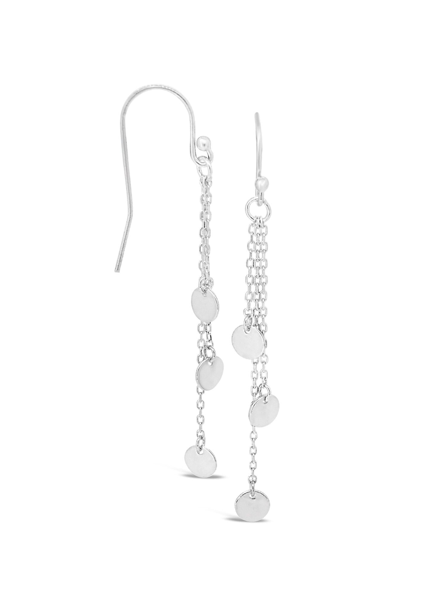 Dakota Mini Disc Coin Earrings in Sterling Silver
