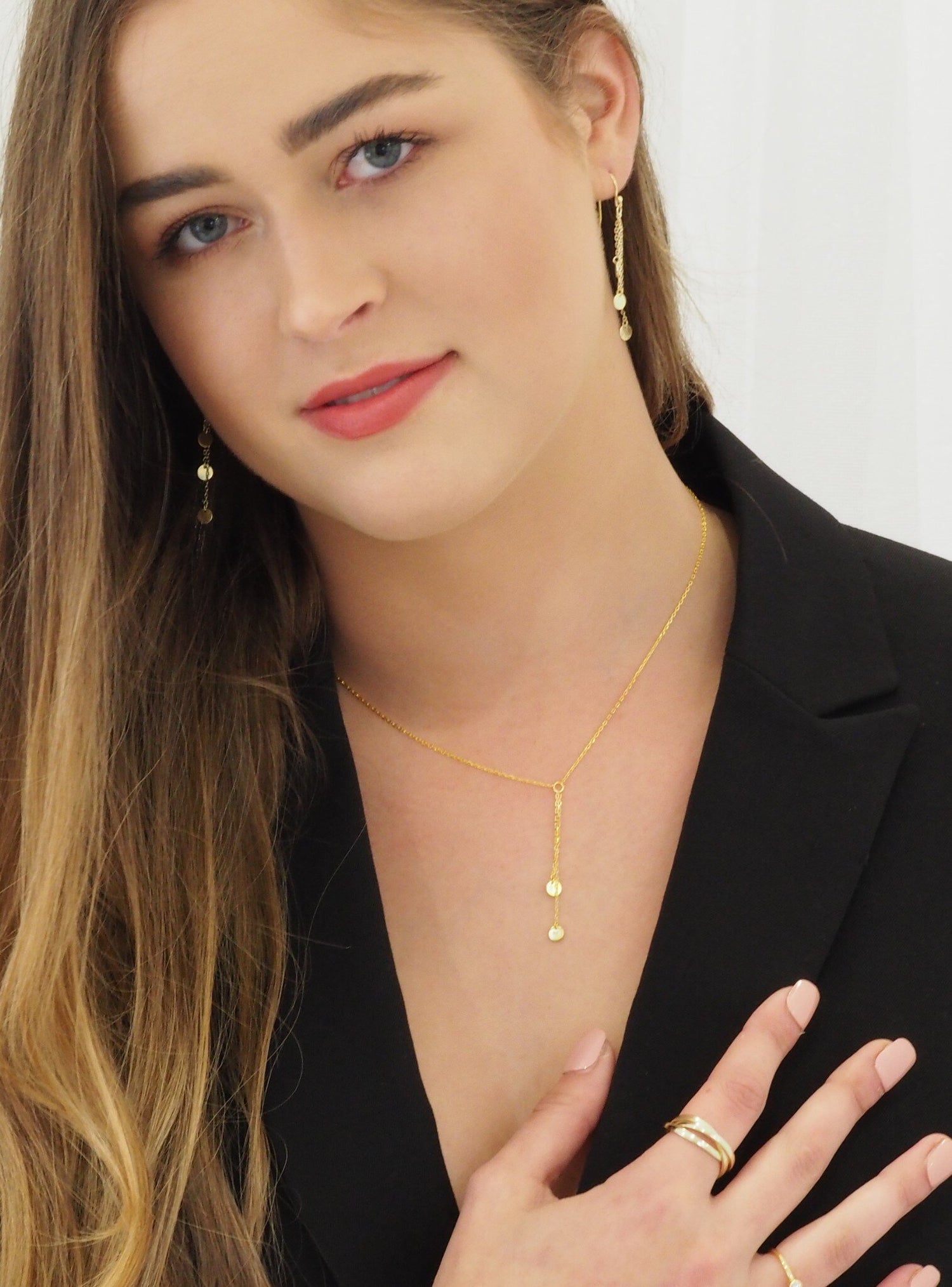 Dakota Mini Disc Coin Earrings in Gold